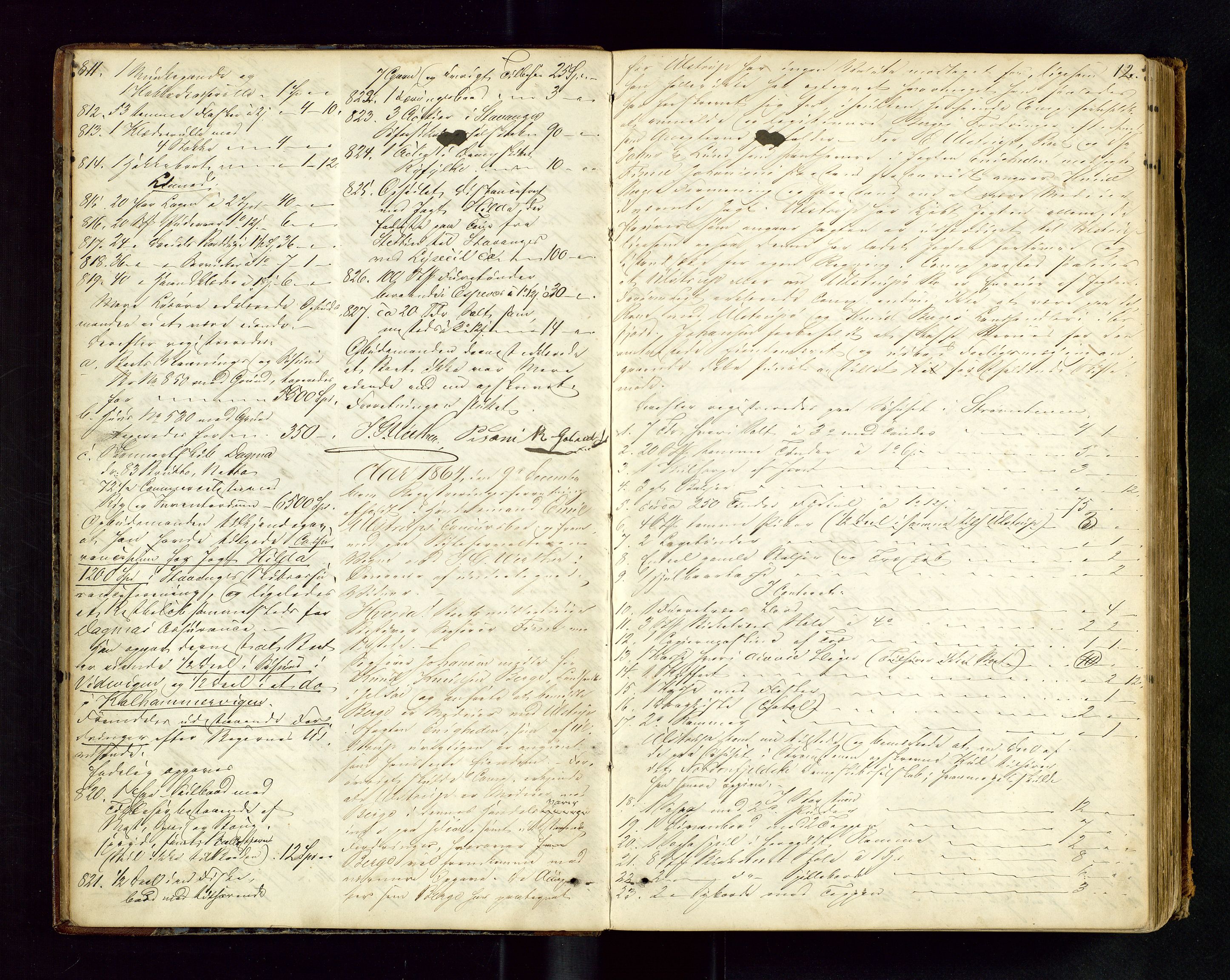 Stavanger byfogd, AV/SAST-A-101408/001/5/50/503BA/L0003: Registreringsprotokoll, 1864-1882, s. 12