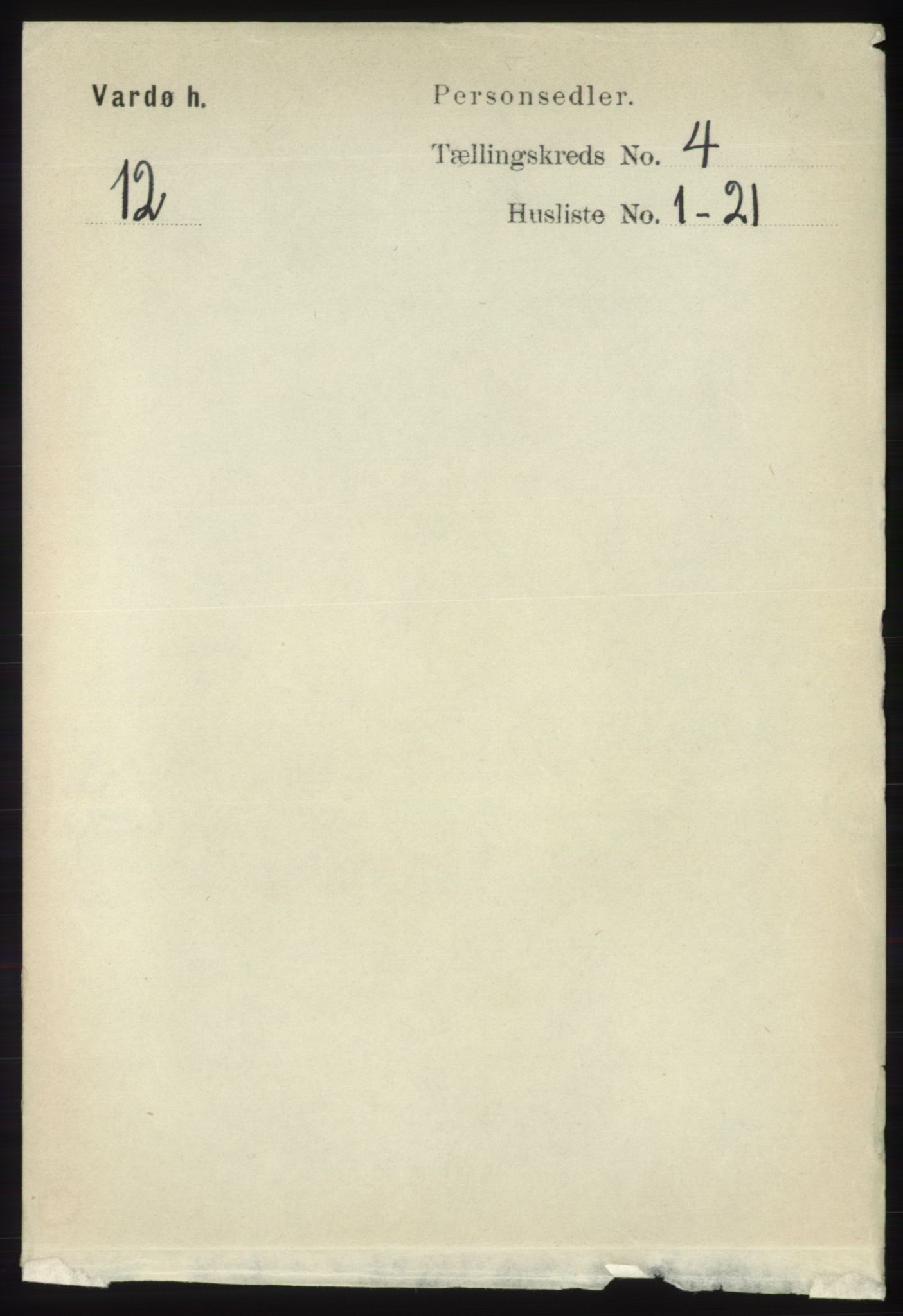 RA, Folketelling 1891 for 2028 Vardø herred, 1891, s. 1101