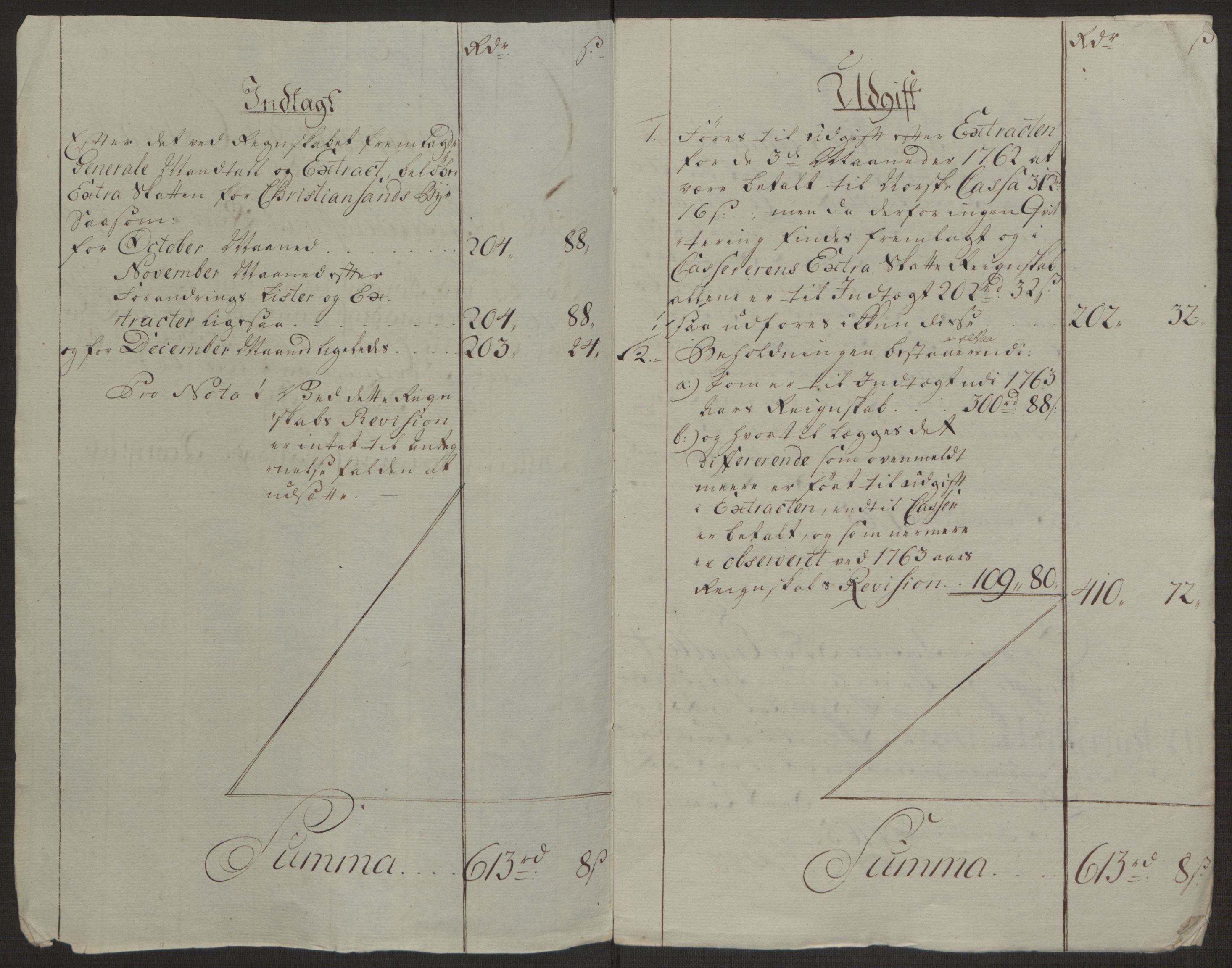 Rentekammeret inntil 1814, Reviderte regnskaper, Byregnskaper, AV/RA-EA-4066/R/Rm/L0265/0001: [M6] Kontribusjonsregnskap / Ekstraskatt, 1762-1764, s. 25