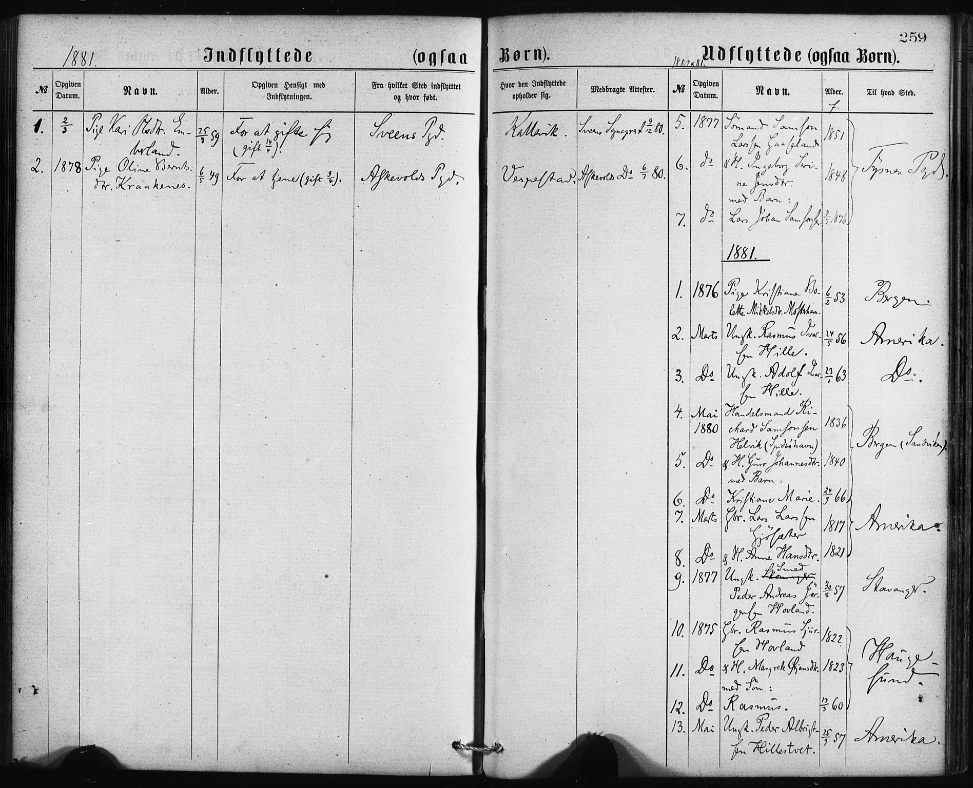 Finnås sokneprestembete, AV/SAB-A-99925/H/Ha/Haa/Haaa/L0009: Ministerialbok nr. A 9, 1873-1881, s. 259