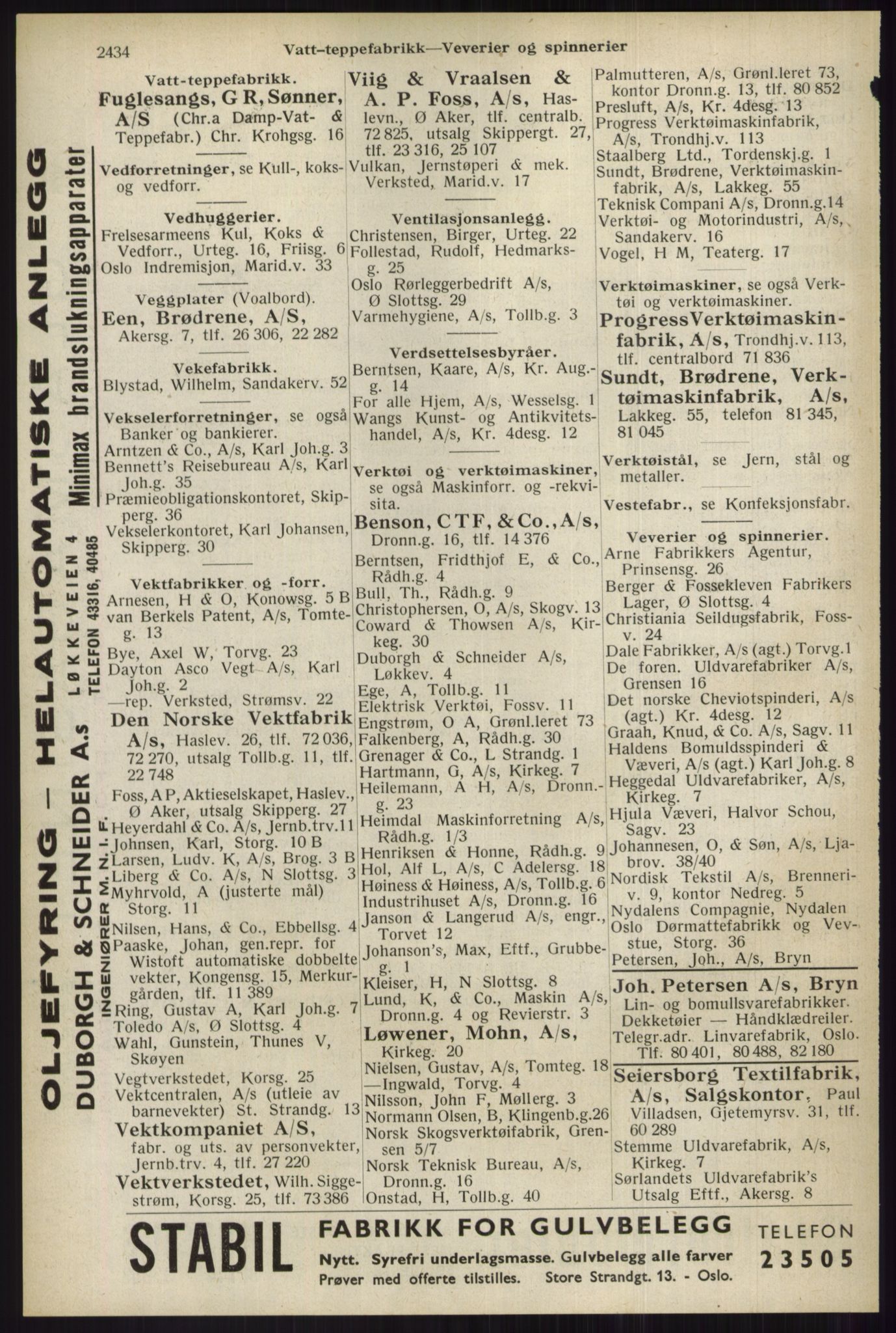 Kristiania/Oslo adressebok, PUBL/-, 1934, s. 2434