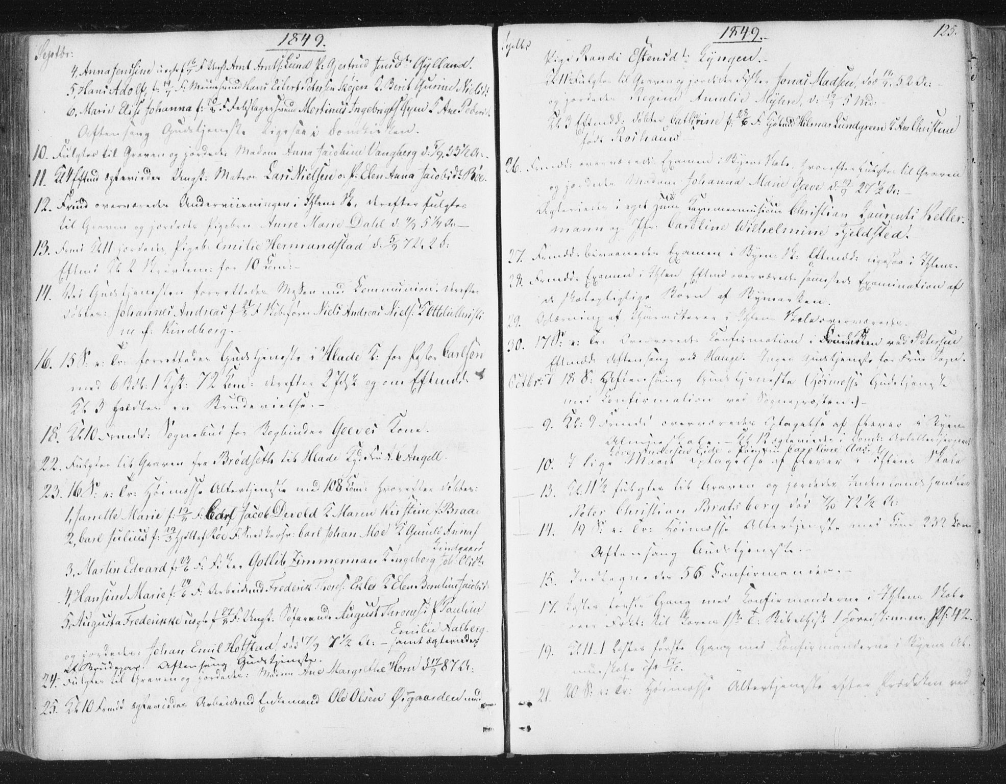 Ministerialprotokoller, klokkerbøker og fødselsregistre - Sør-Trøndelag, SAT/A-1456/602/L0127: Residerende kapellans bok nr. 602B01, 1821-1875, s. 125