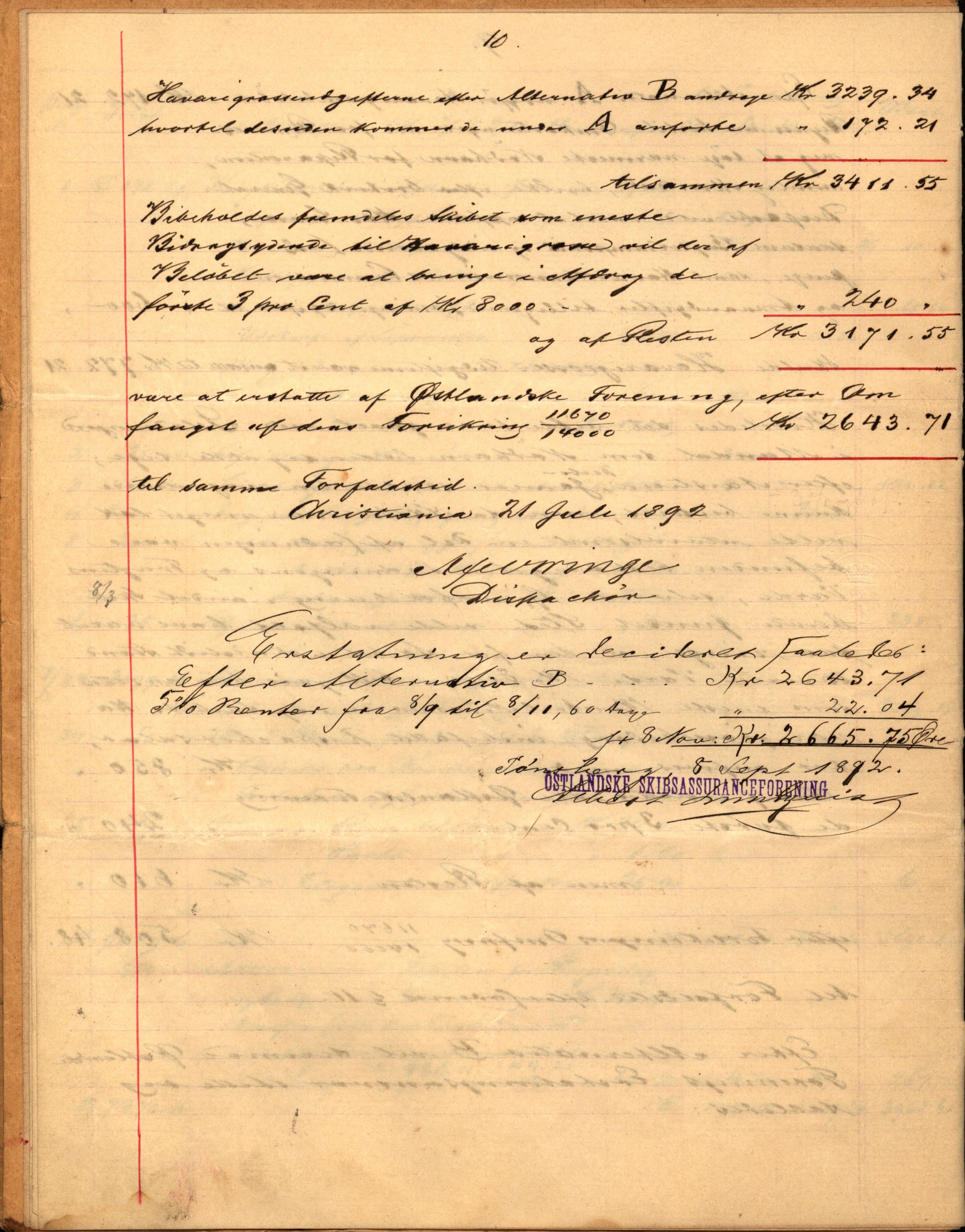 Pa 63 - Østlandske skibsassuranceforening, VEMU/A-1079/G/Ga/L0027/0003: Havaridokumenter / Bothnia, Petropolis, Agathe, Annie, Ispolen, Isploven, 1891, s. 107