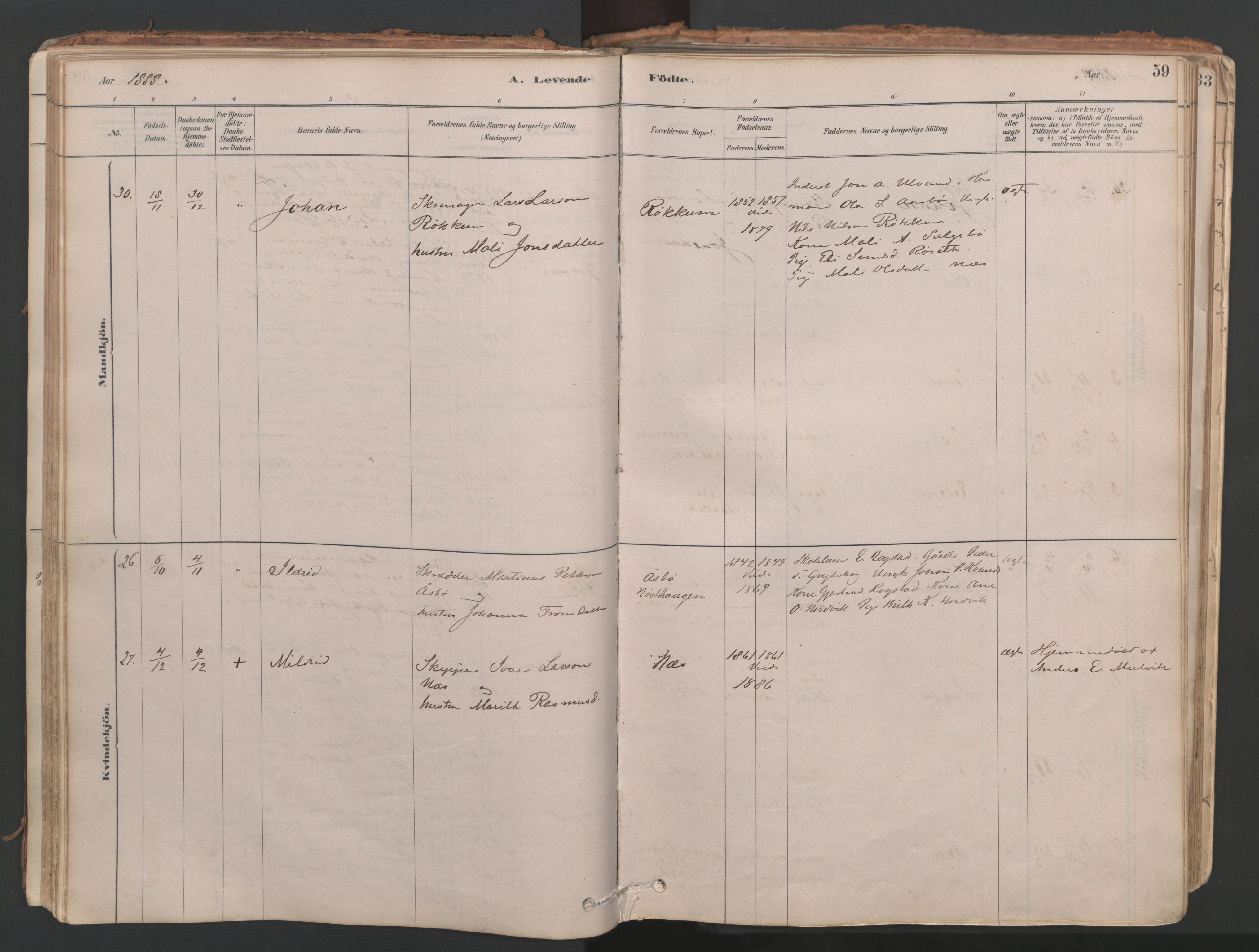 Ministerialprotokoller, klokkerbøker og fødselsregistre - Møre og Romsdal, AV/SAT-A-1454/592/L1029: Ministerialbok nr. 592A07, 1879-1902, s. 59