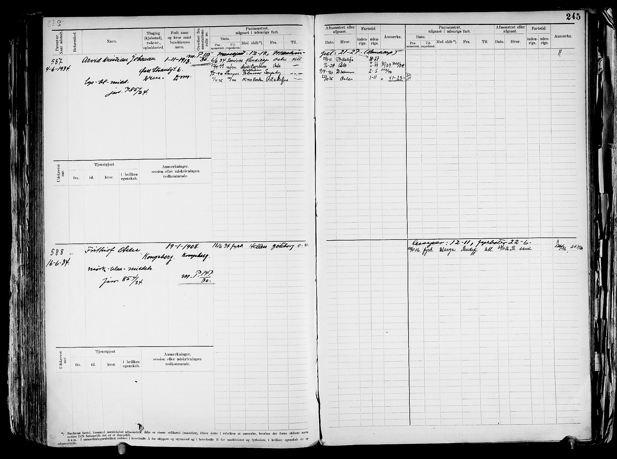 Drammen innrulleringsdistrikt, SAKO/A-781/F/Fd/L0003: Maskinist- og fyrbøterrulle, 1904-1948, s. 252