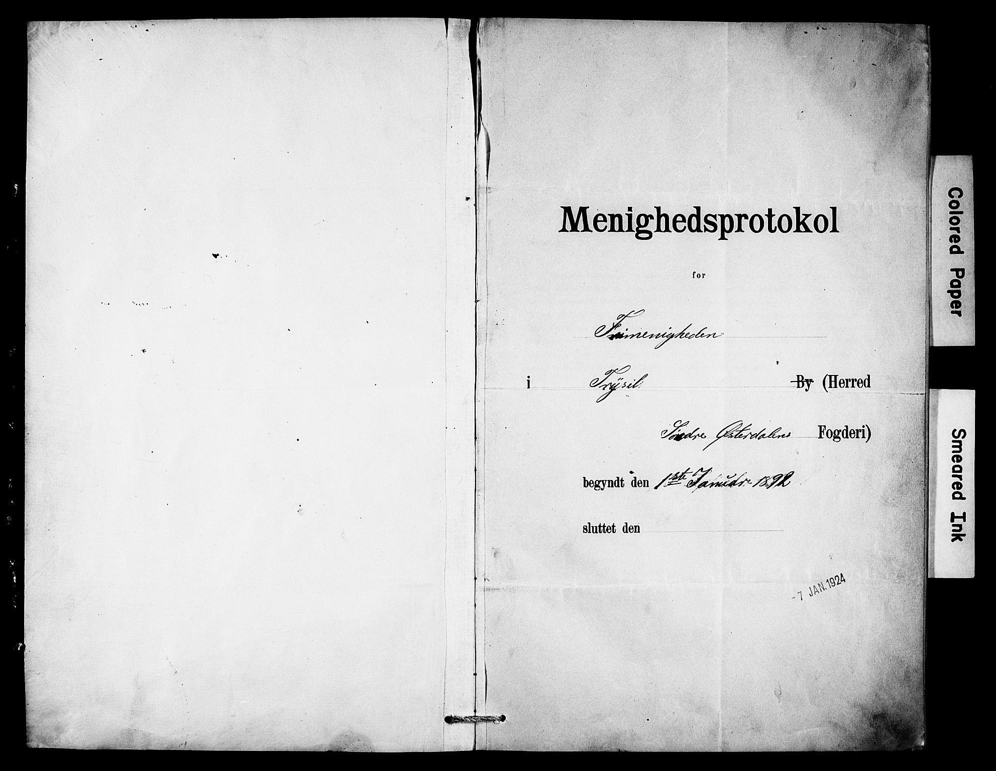 Misjonsforbundet, SAH/DIS-008/01/L0003: Dissenterprotokoll nr. 3, 1892-1920