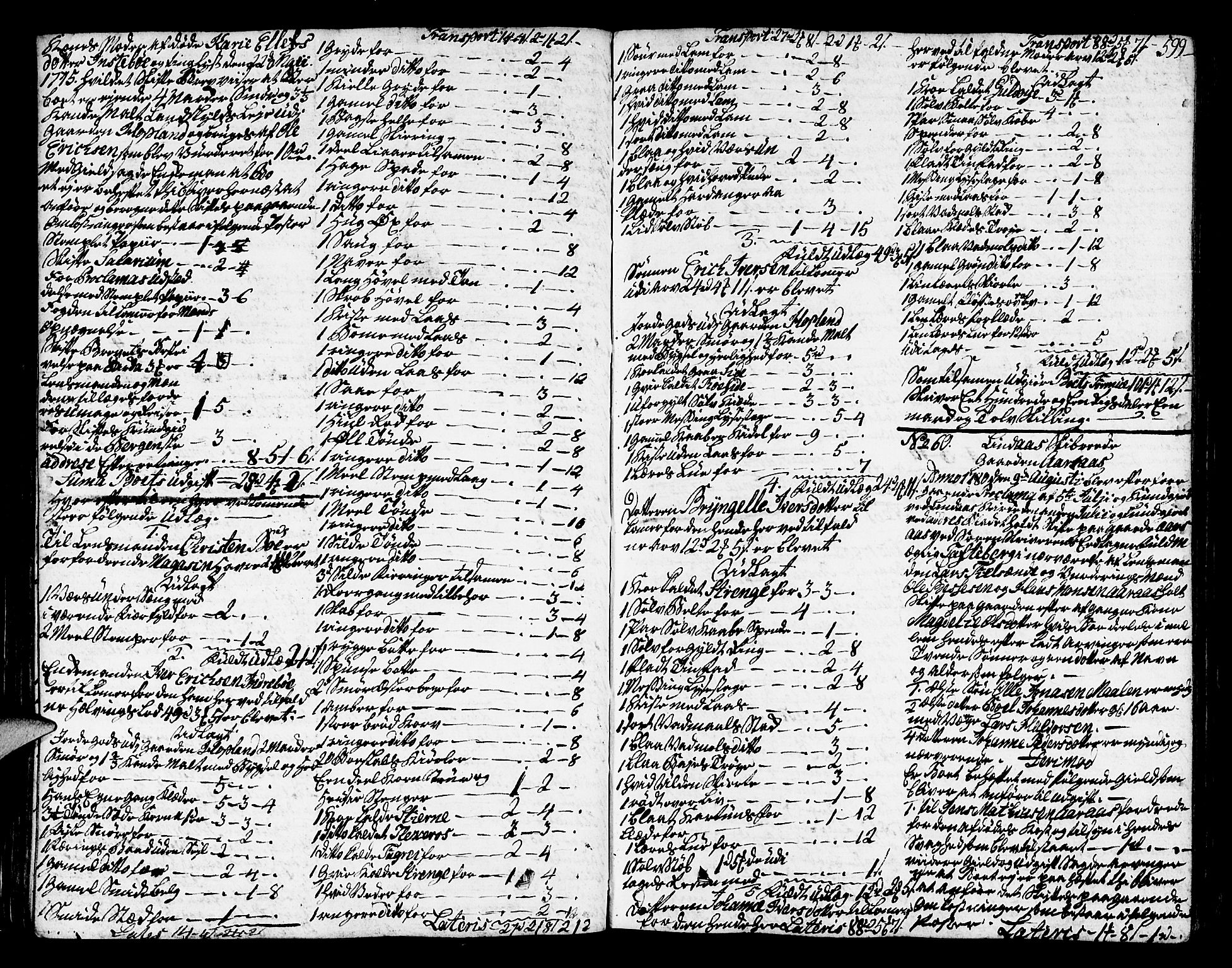 Nordhordland sorenskrivar, AV/SAB-A-2901/1/H/Ha/L0006b: Skifteprotokollar Nordhordland , 1779-1783, s. 598b-599a