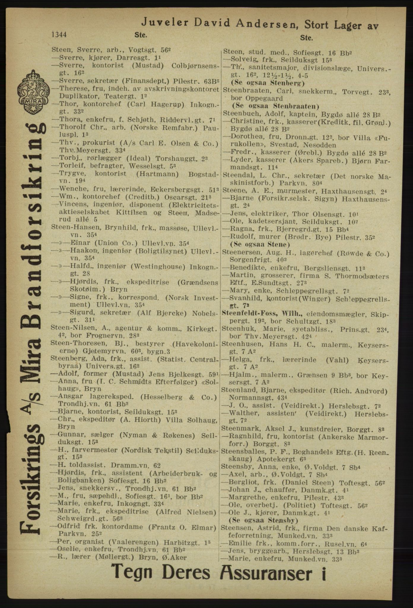 Kristiania/Oslo adressebok, PUBL/-, 1918, s. 1369
