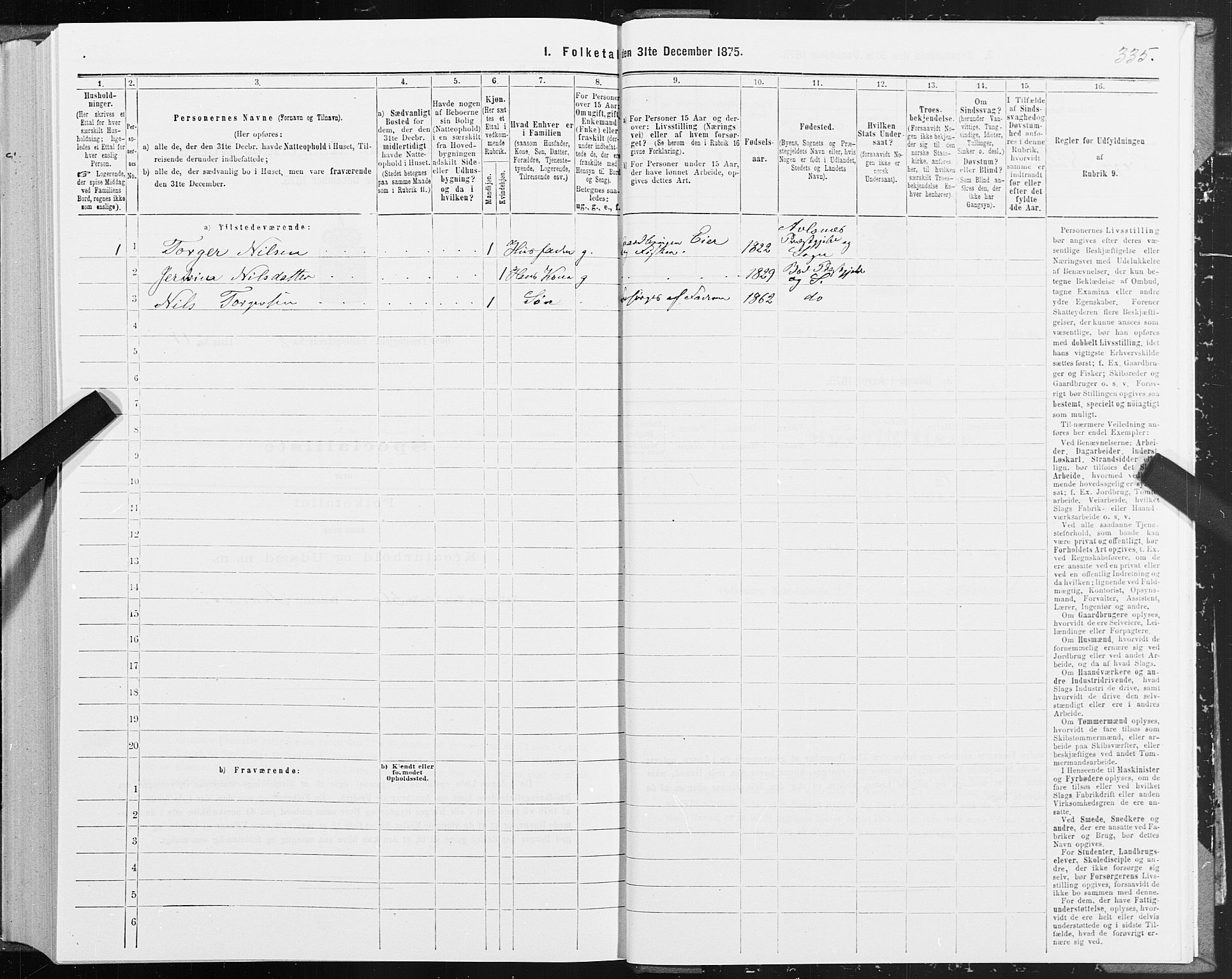 SAT, Folketelling 1875 for 1549P Bud prestegjeld, 1875, s. 1335