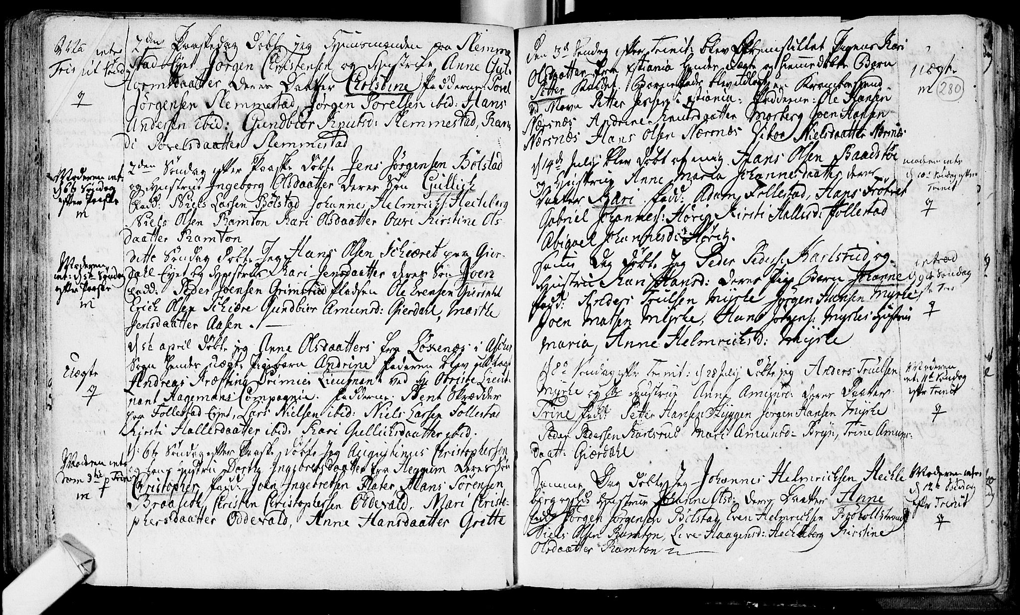 Røyken kirkebøker, SAKO/A-241/F/Fa/L0002: Ministerialbok nr. 2, 1731-1782, s. 280