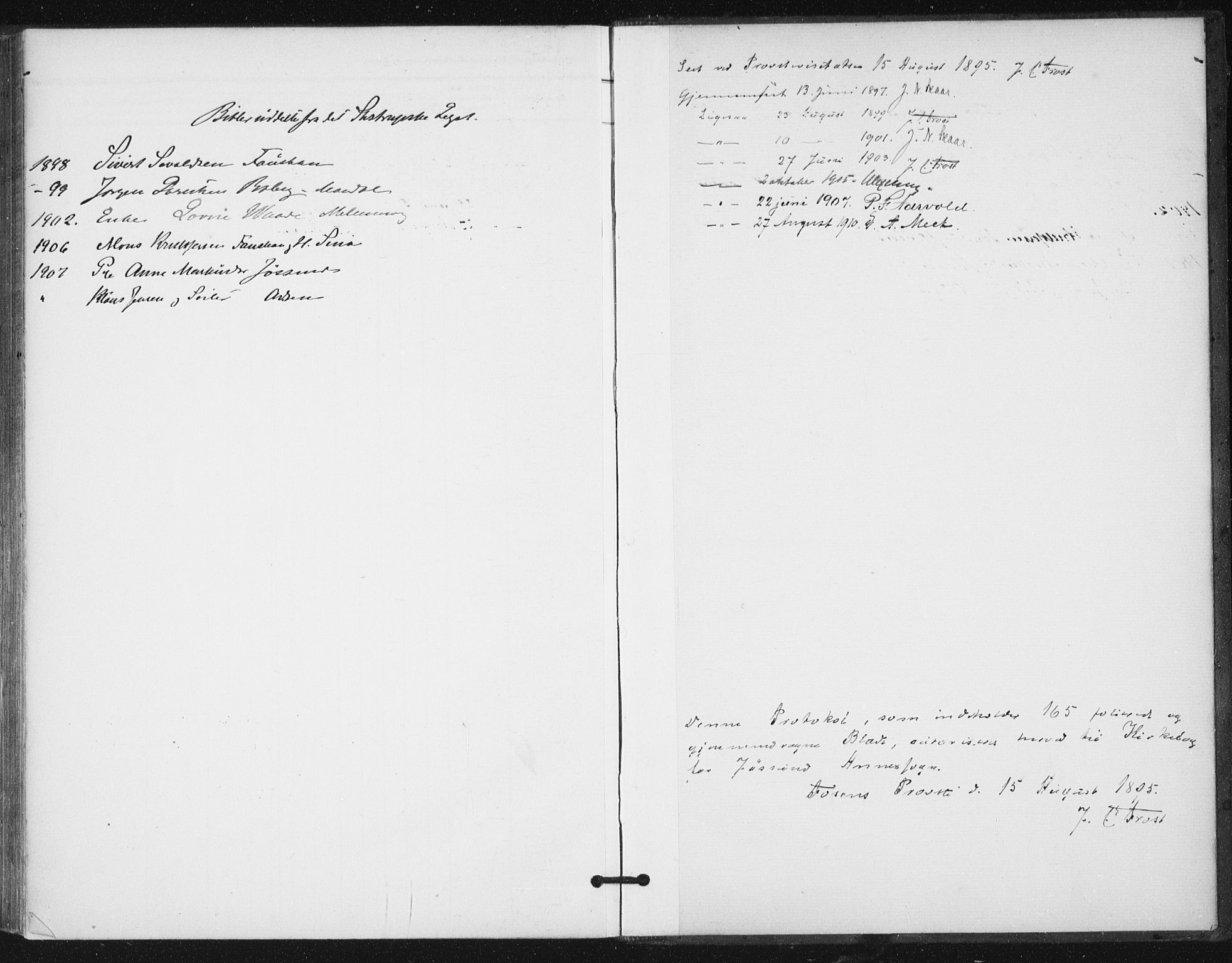 Ministerialprotokoller, klokkerbøker og fødselsregistre - Sør-Trøndelag, SAT/A-1456/654/L0664: Ministerialbok nr. 654A02, 1895-1907