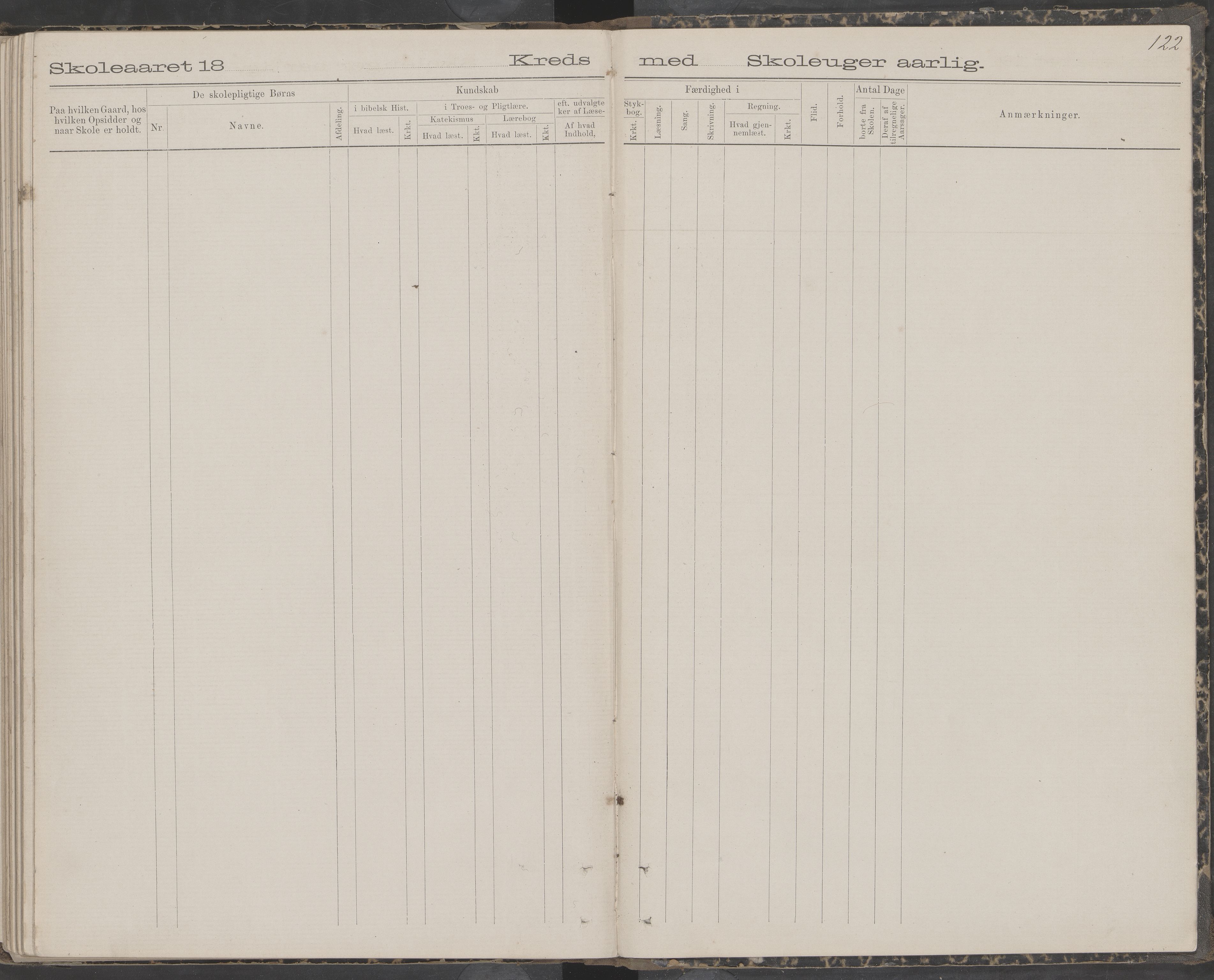 Dønna kommune. Snekkevik skolekrets, AIN/K-18270.510.07/442/L0002: Skoleprotokoll, 1888-1893