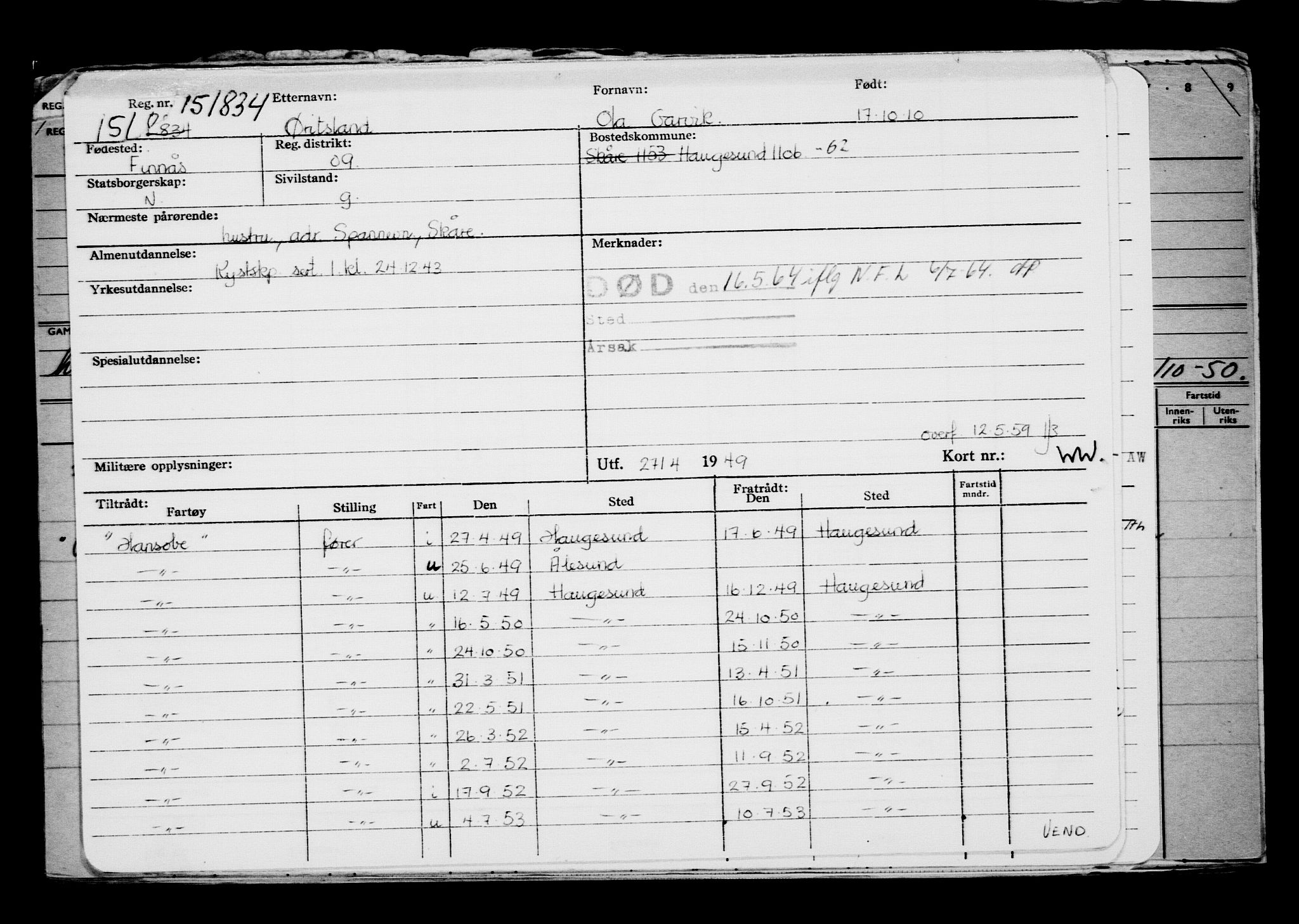 Direktoratet for sjømenn, AV/RA-S-3545/G/Gb/L0092: Hovedkort, 1910, s. 256