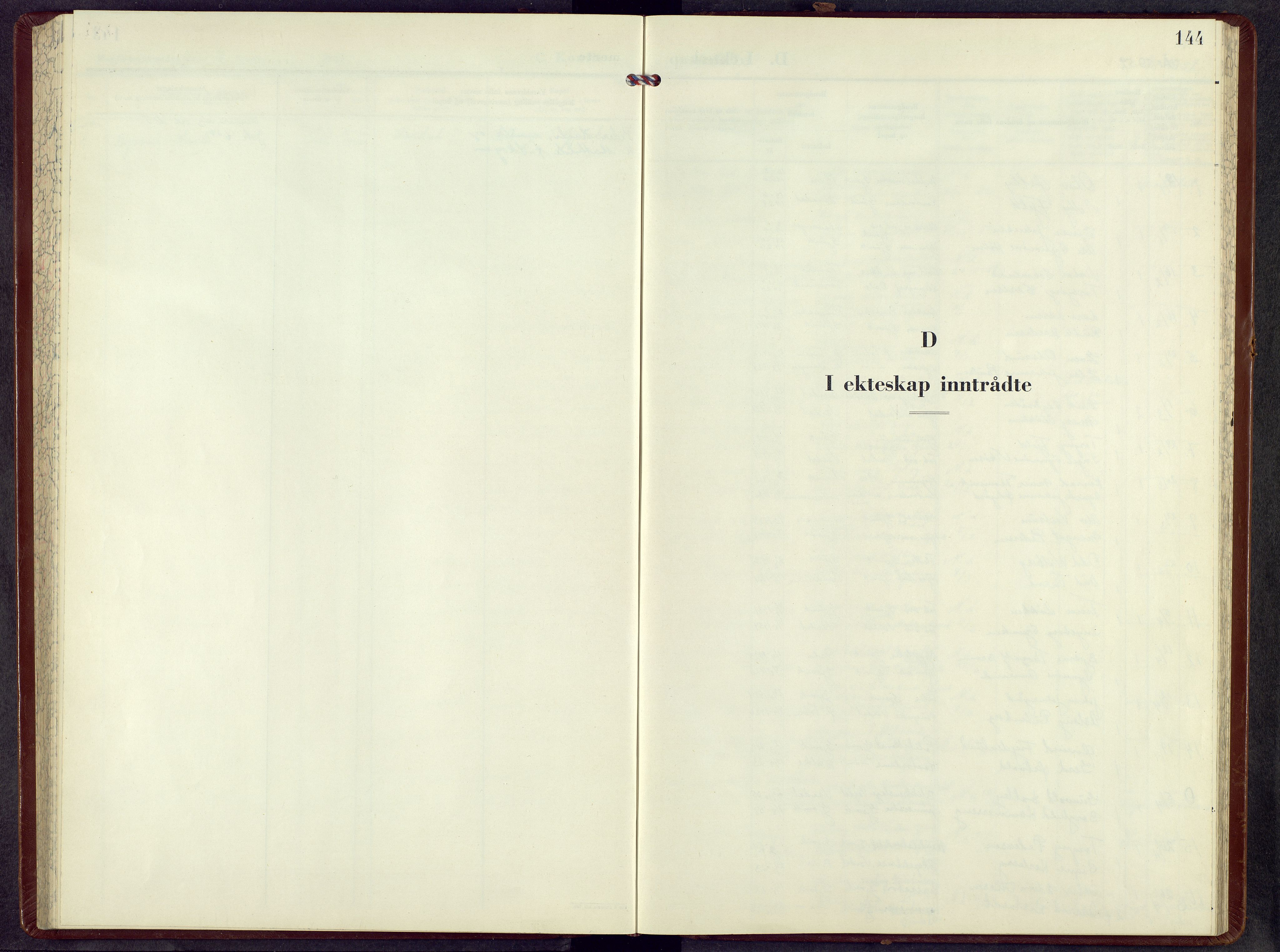 Gjøvik prestekontor, SAH/PREST-098/H/Ha/Hab/L0002: Klokkerbok nr. 2, 1952-1963, s. 144