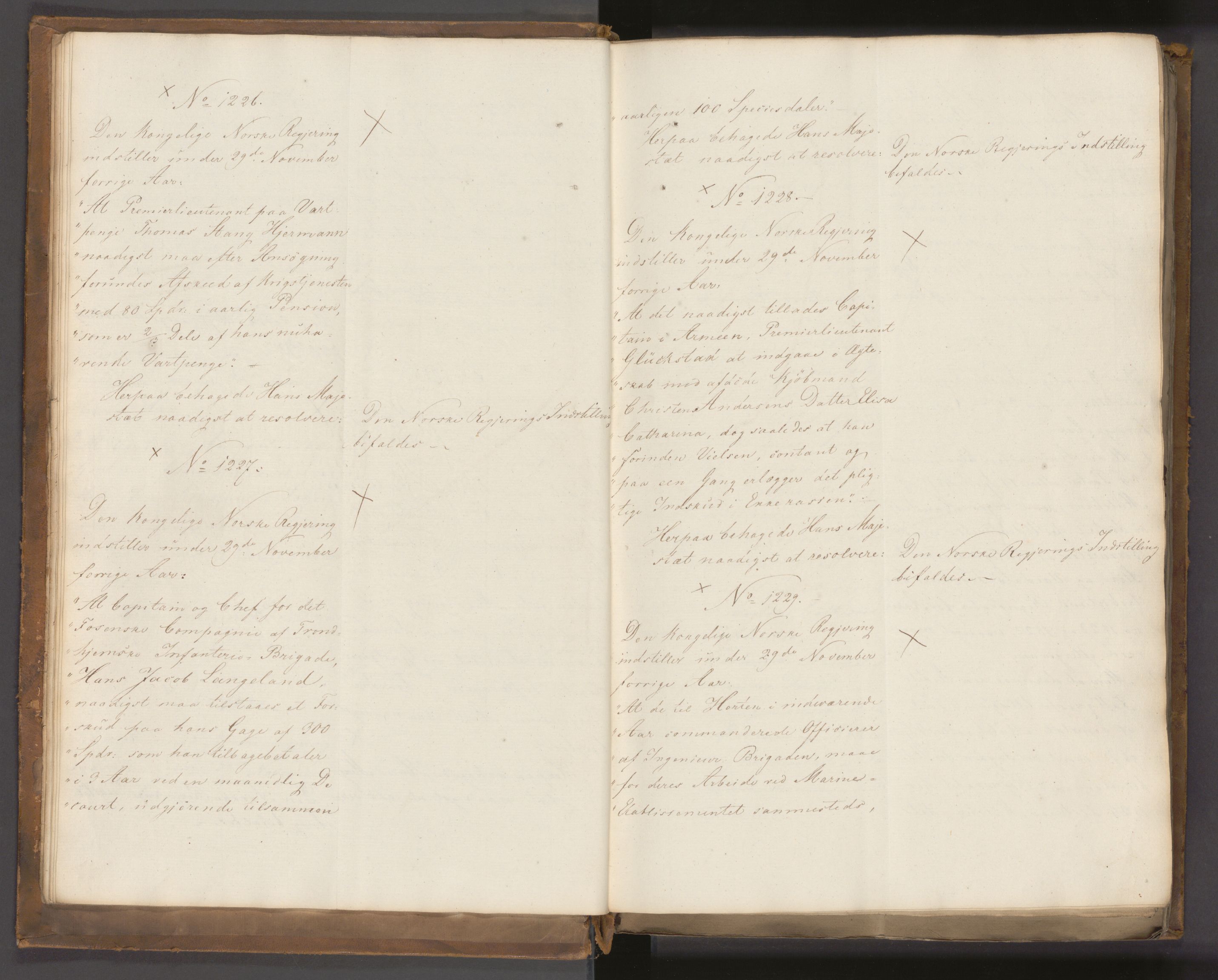 Statsrådssekretariatet, AV/RA-S-1001/A/Ab/L0022: Kgl. res. nr. 1210-1721, 1. halvår, 1826