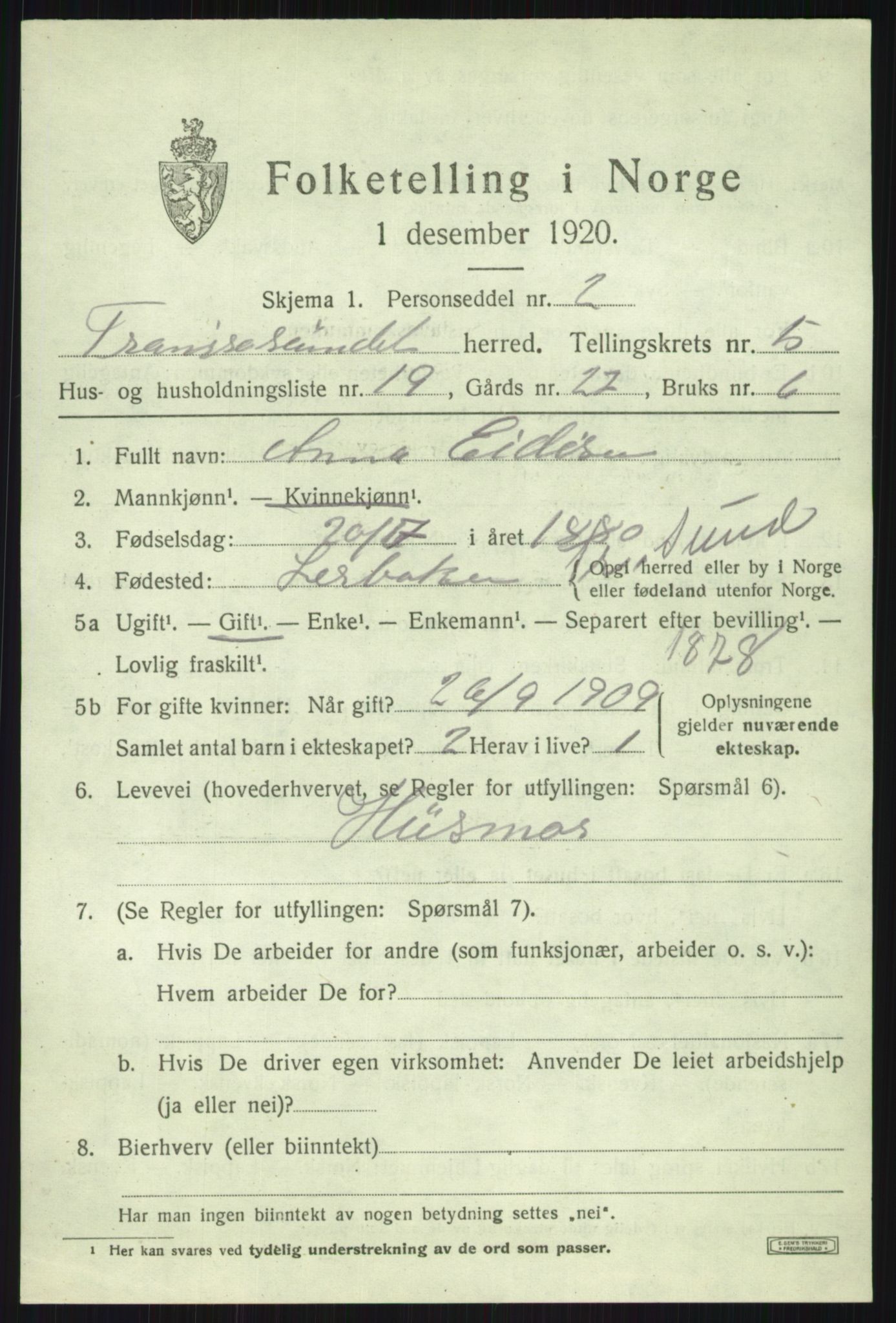 SATØ, Folketelling 1920 for 1934 Tromsøysund herred, 1920, s. 4950