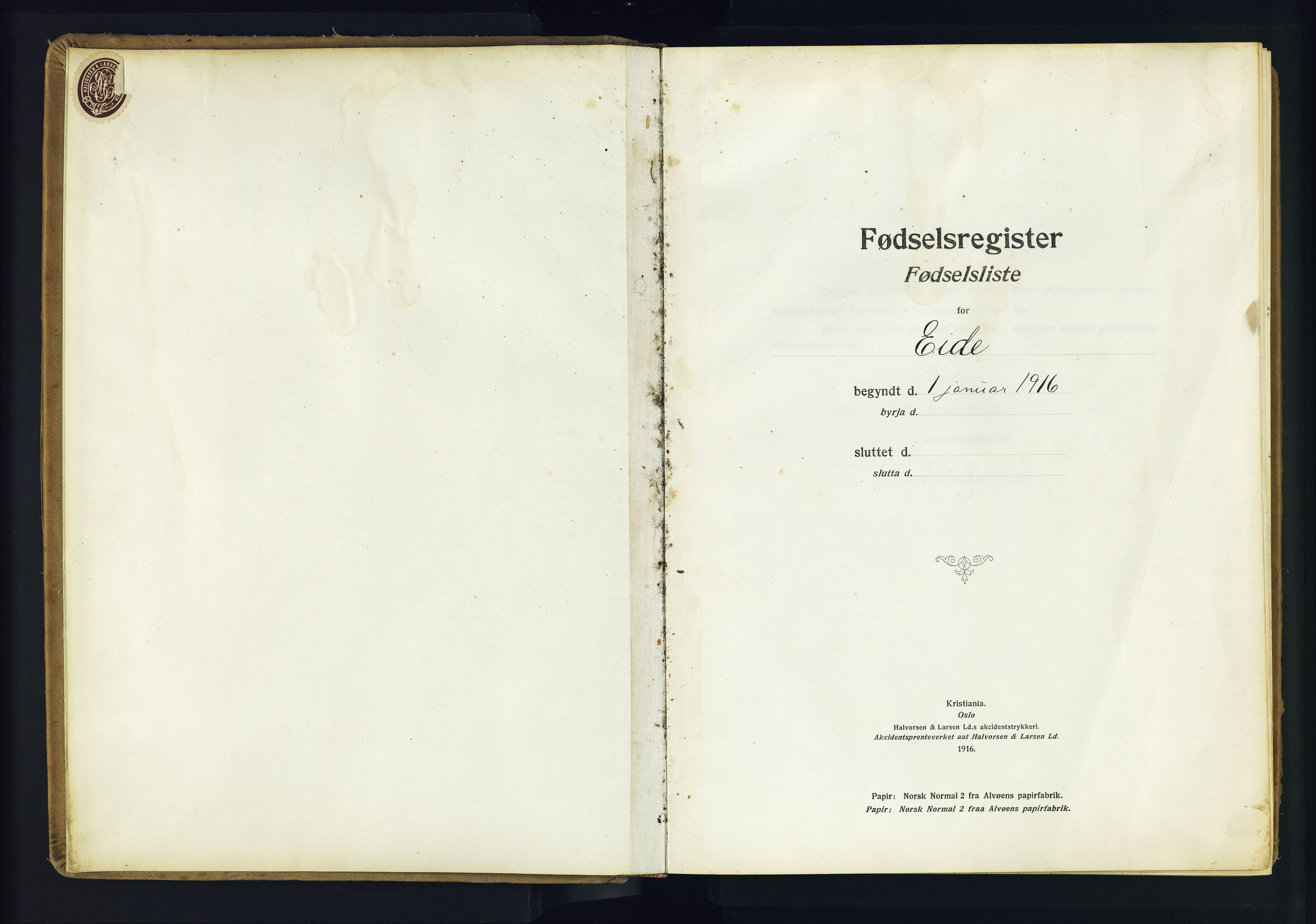 Hommedal sokneprestkontor, AV/SAK-1111-0023/J/Jd/L0003: Fødselsregister nr. 3, 1916-1982