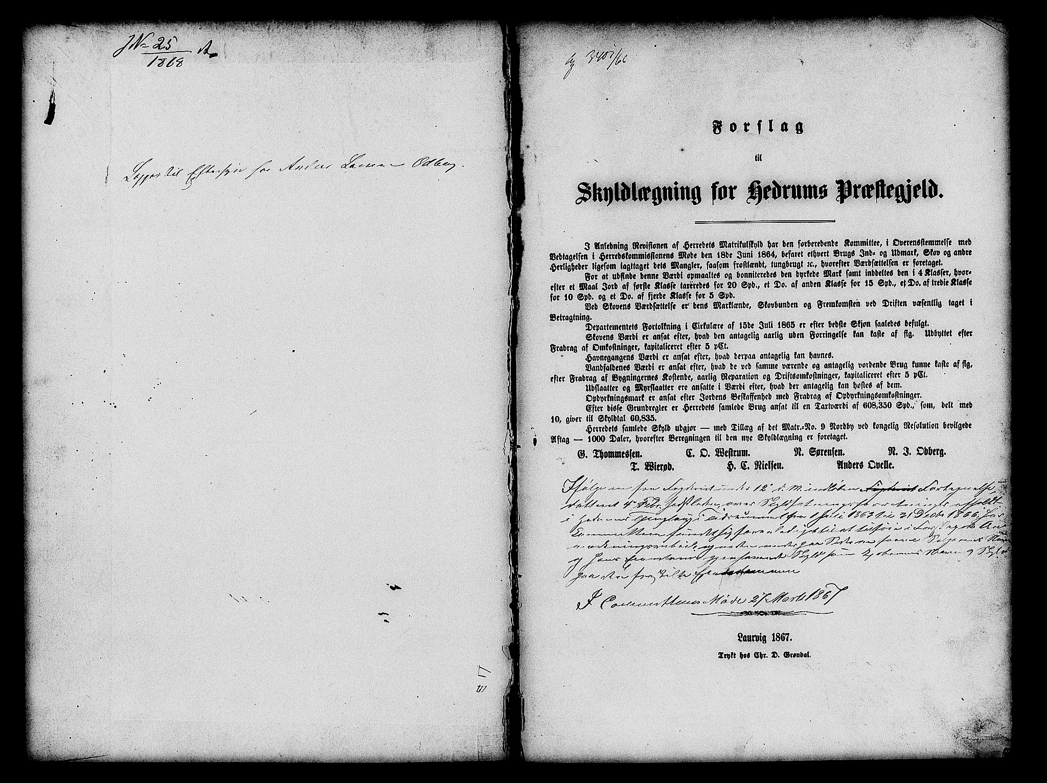 Matrikkelrevisjonen av 1863, AV/RA-S-1530/F/Fe/L0124: Hedrum (3 eksemplarer), 1863