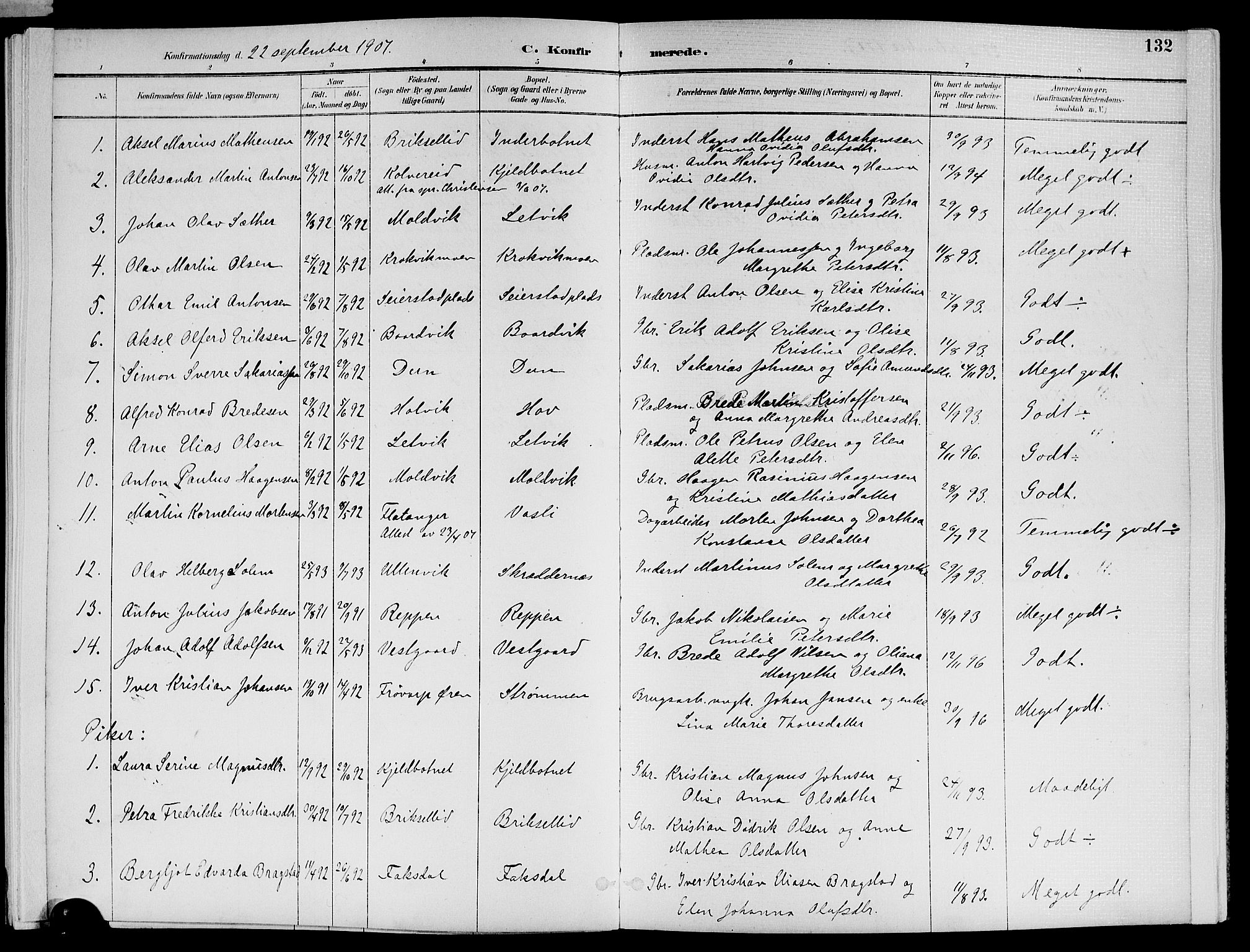 Ministerialprotokoller, klokkerbøker og fødselsregistre - Nord-Trøndelag, AV/SAT-A-1458/773/L0617: Ministerialbok nr. 773A08, 1887-1910, s. 132