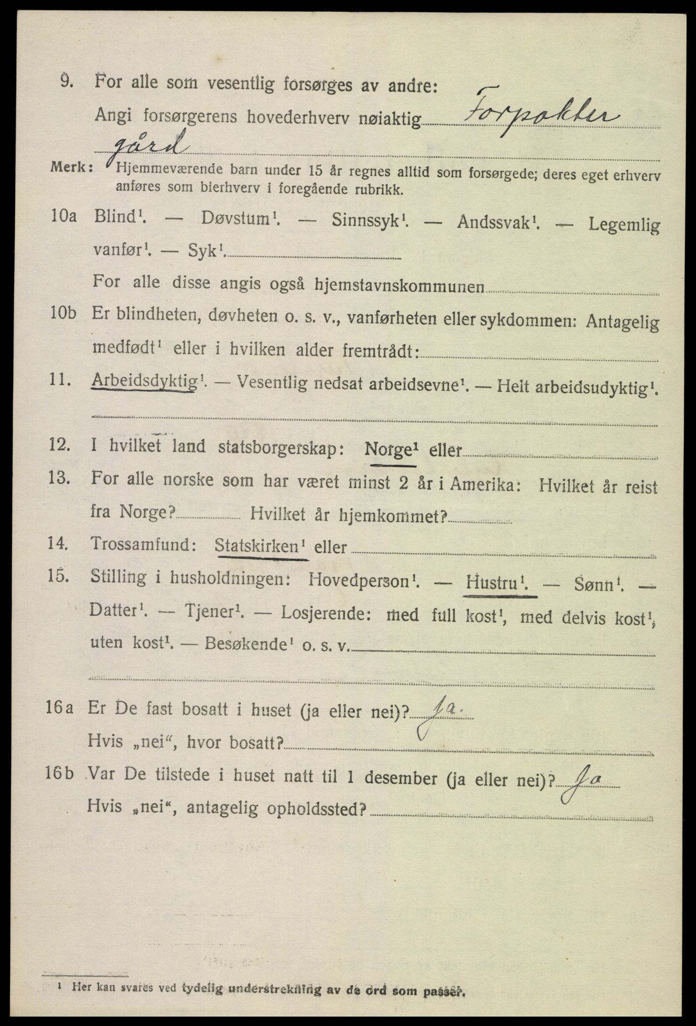 SAK, Folketelling 1920 for 0936 Hornnes herred, 1920, s. 1768