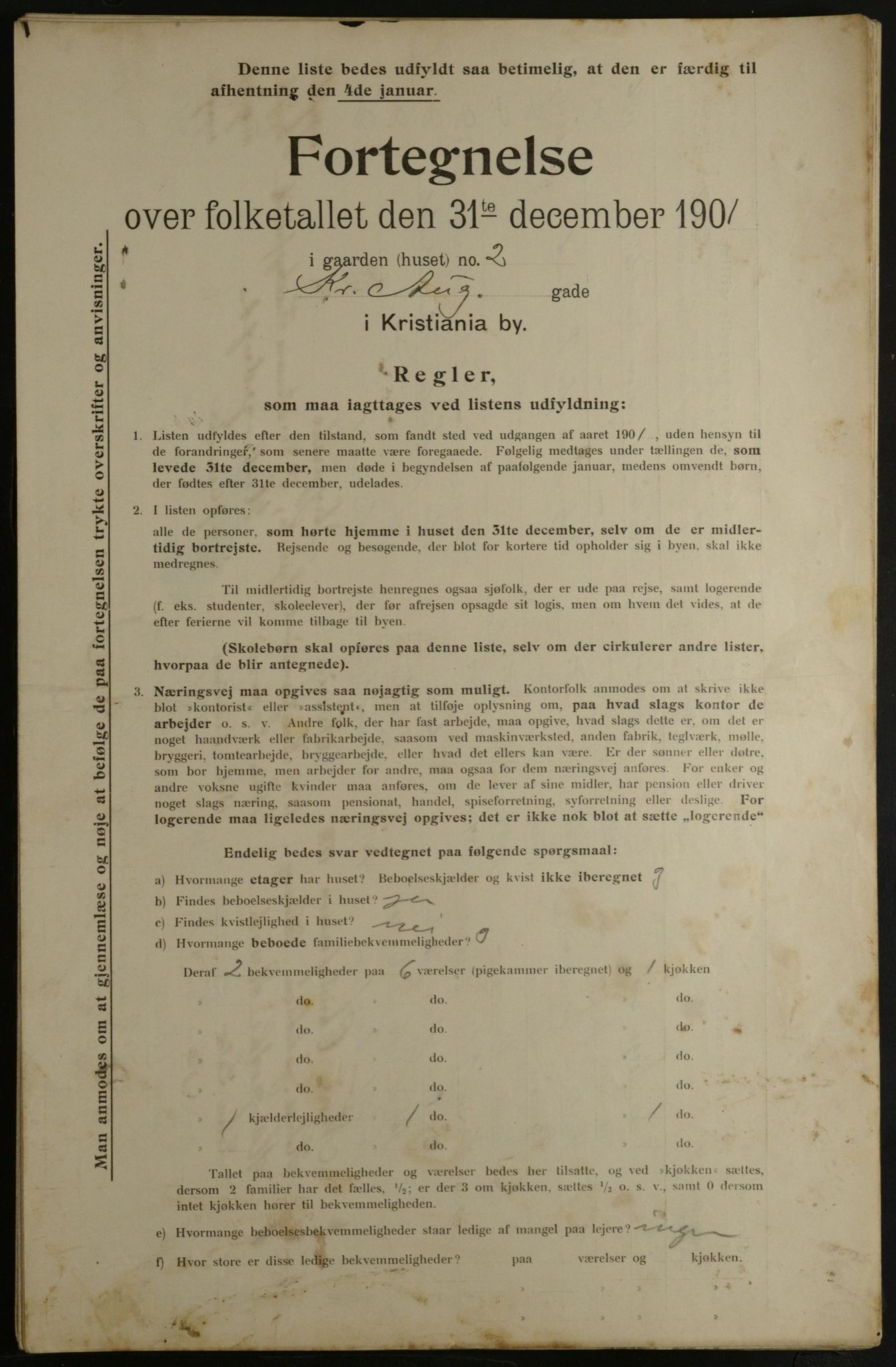 OBA, Kommunal folketelling 31.12.1901 for Kristiania kjøpstad, 1901, s. 8286