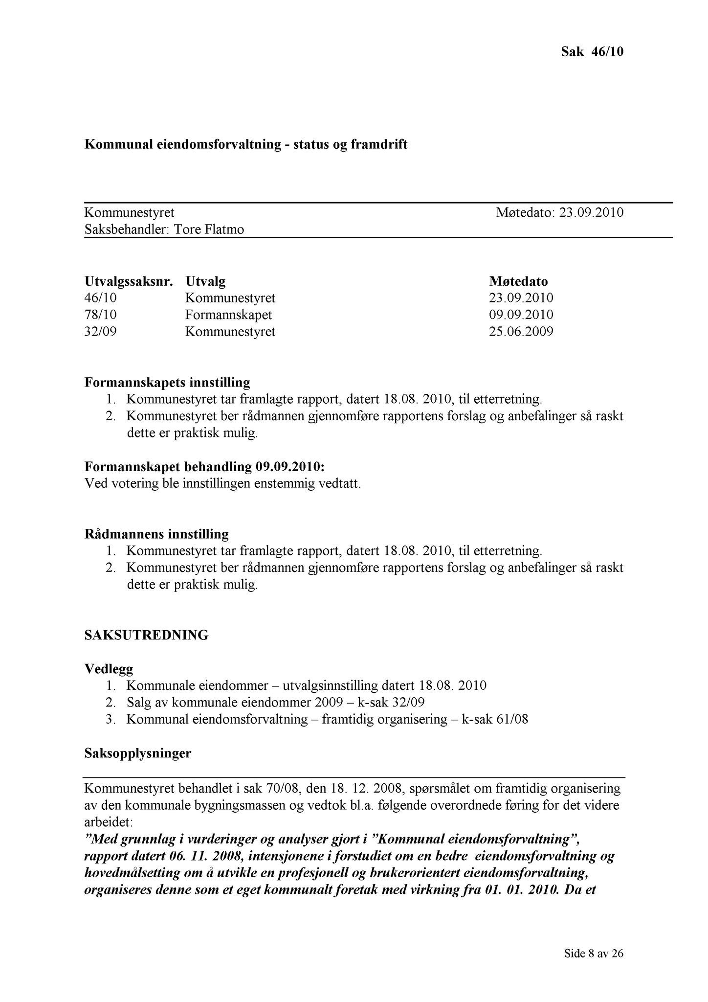 Klæbu Kommune, TRKO/KK/01-KS/L003: Kommunestyret - Møtedokumenter, 2010, s. 945