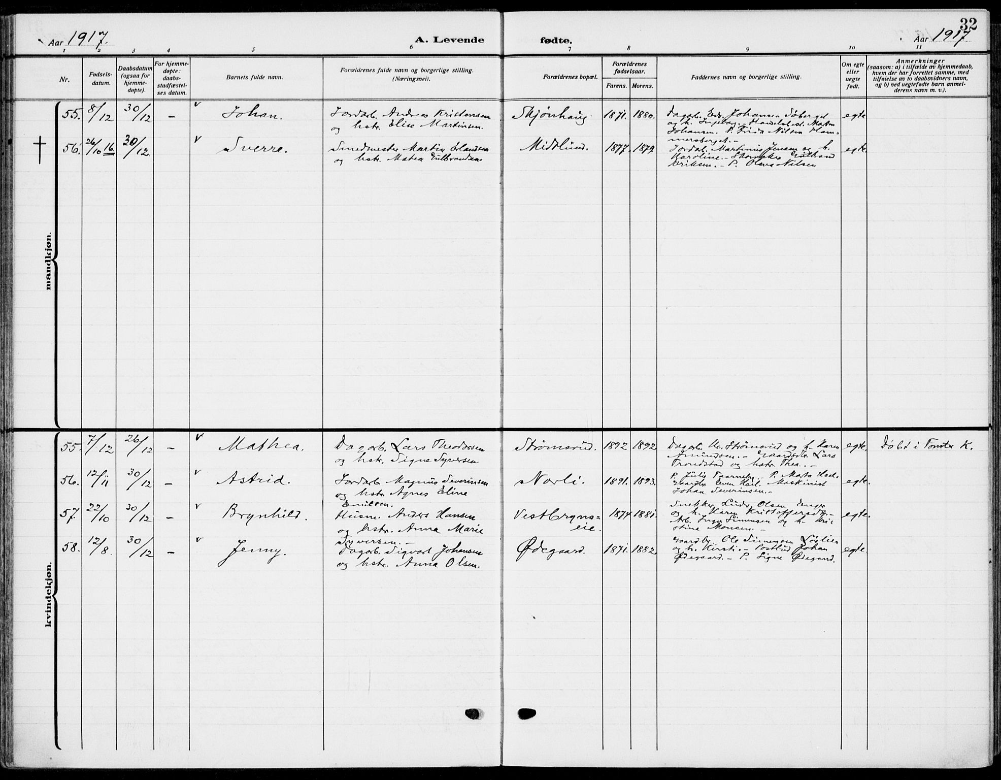 Romedal prestekontor, AV/SAH-PREST-004/K/L0012: Ministerialbok nr. 12, 1913-1935, s. 32