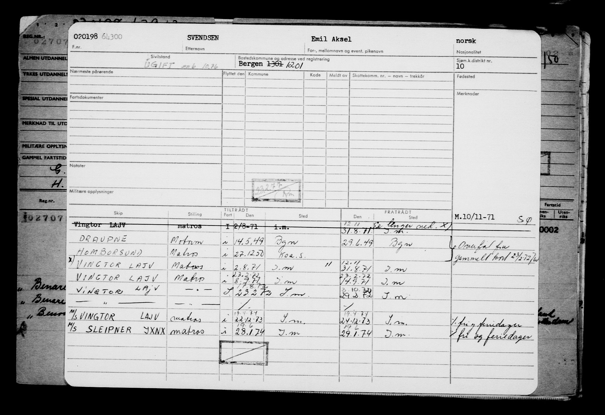 Direktoratet for sjømenn, AV/RA-S-3545/G/Gb/L0027: Hovedkort, 1898, s. 9