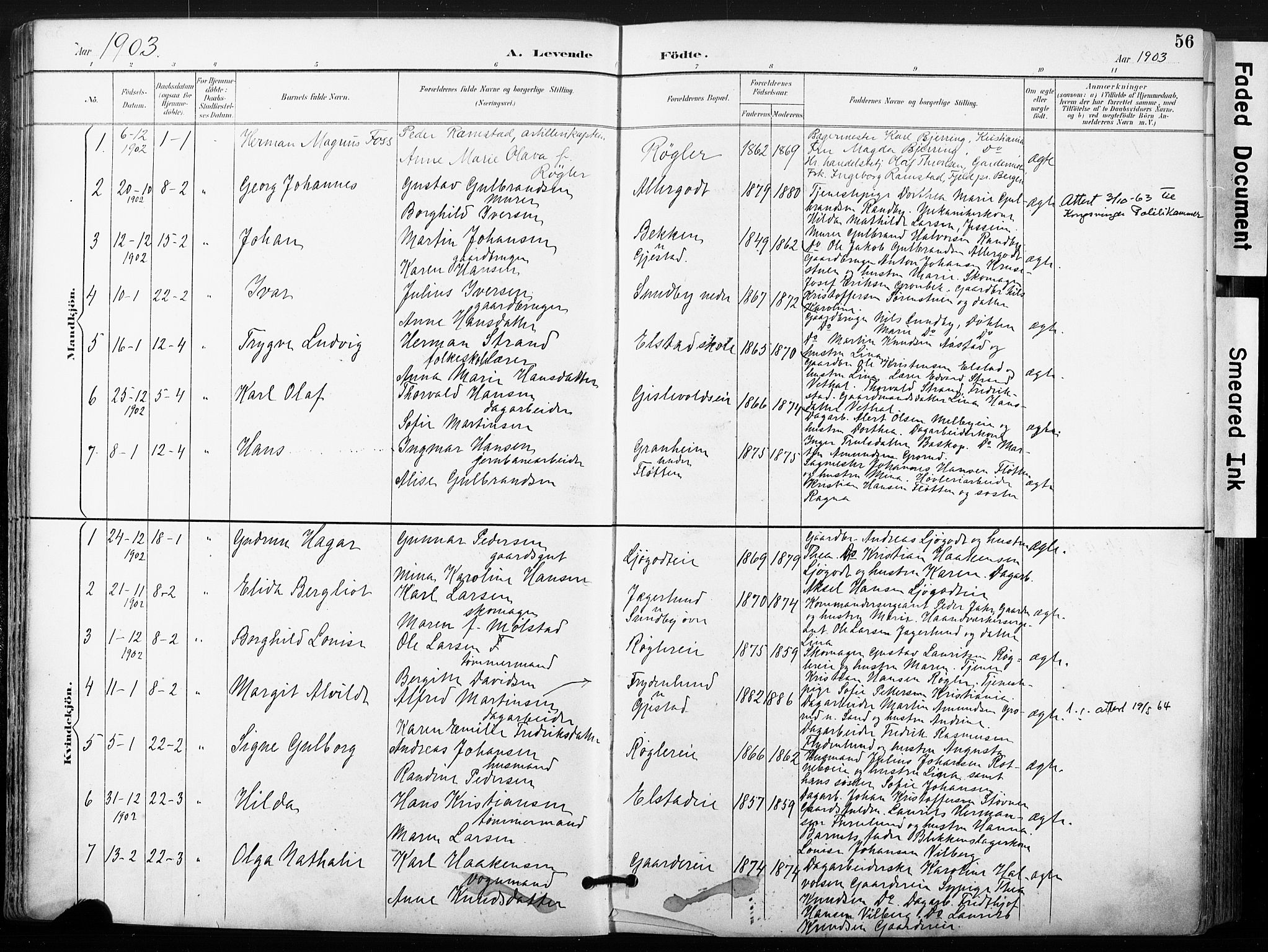 Ullensaker prestekontor Kirkebøker, AV/SAO-A-10236a/F/Fb/L0002: Ministerialbok nr. II 2, 1894-1909, s. 56
