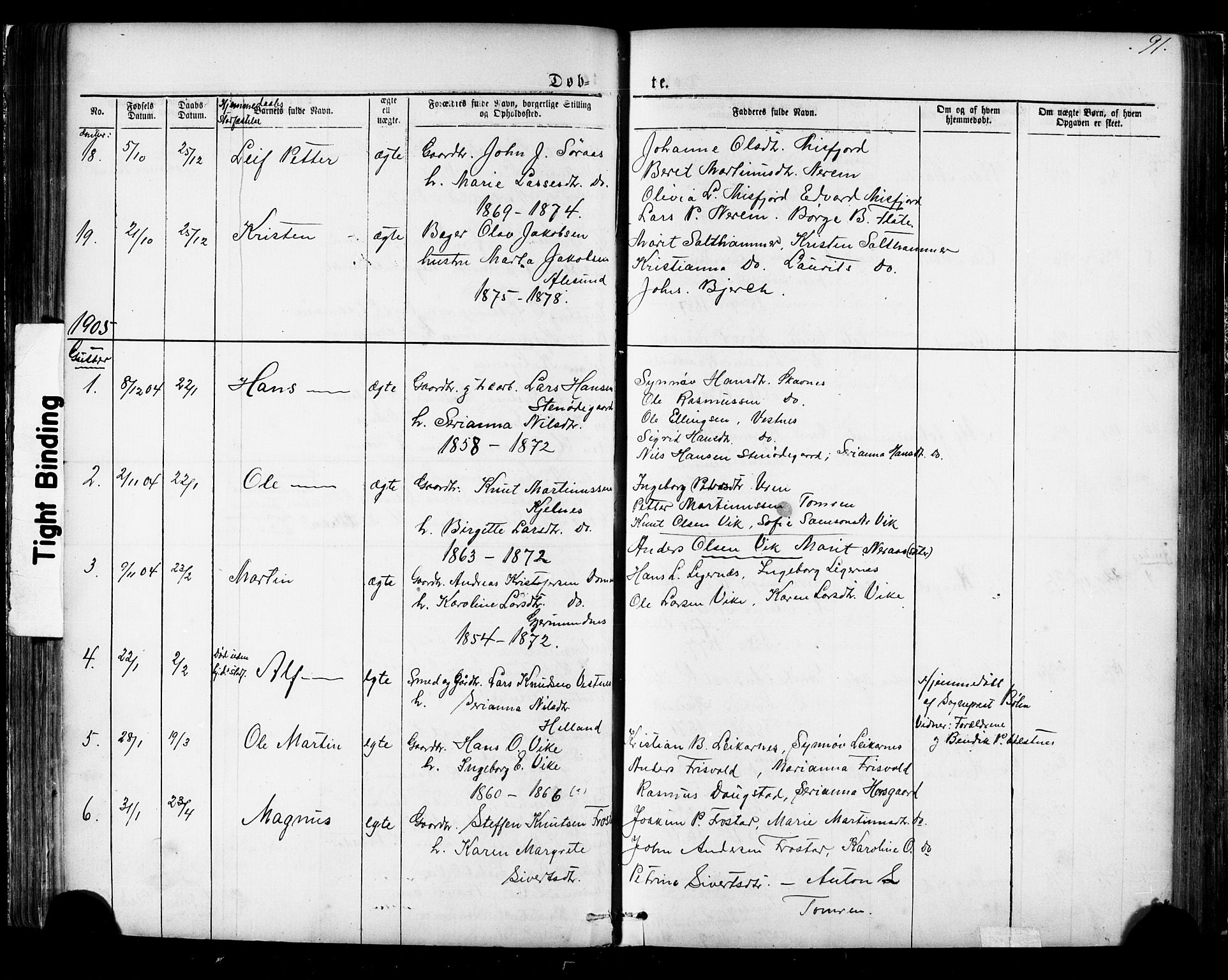 Ministerialprotokoller, klokkerbøker og fødselsregistre - Møre og Romsdal, SAT/A-1454/539/L0536: Klokkerbok nr. 539C02, 1867-1913, s. 91