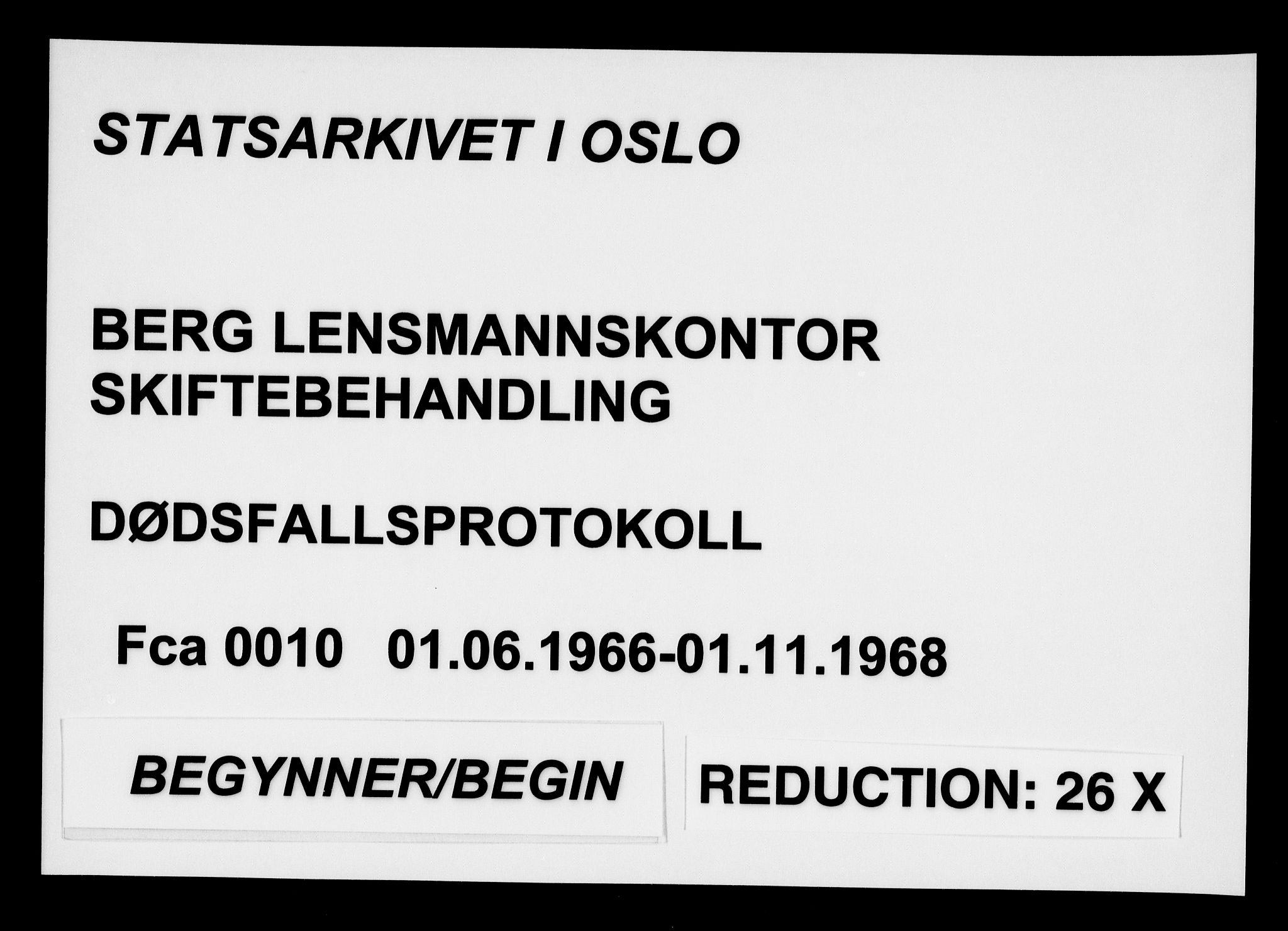 Berg lensmannskontor, SAO/A-10263/H/Ha/Haa/L0010: Dødsfallsprotokoll, 1966-1968