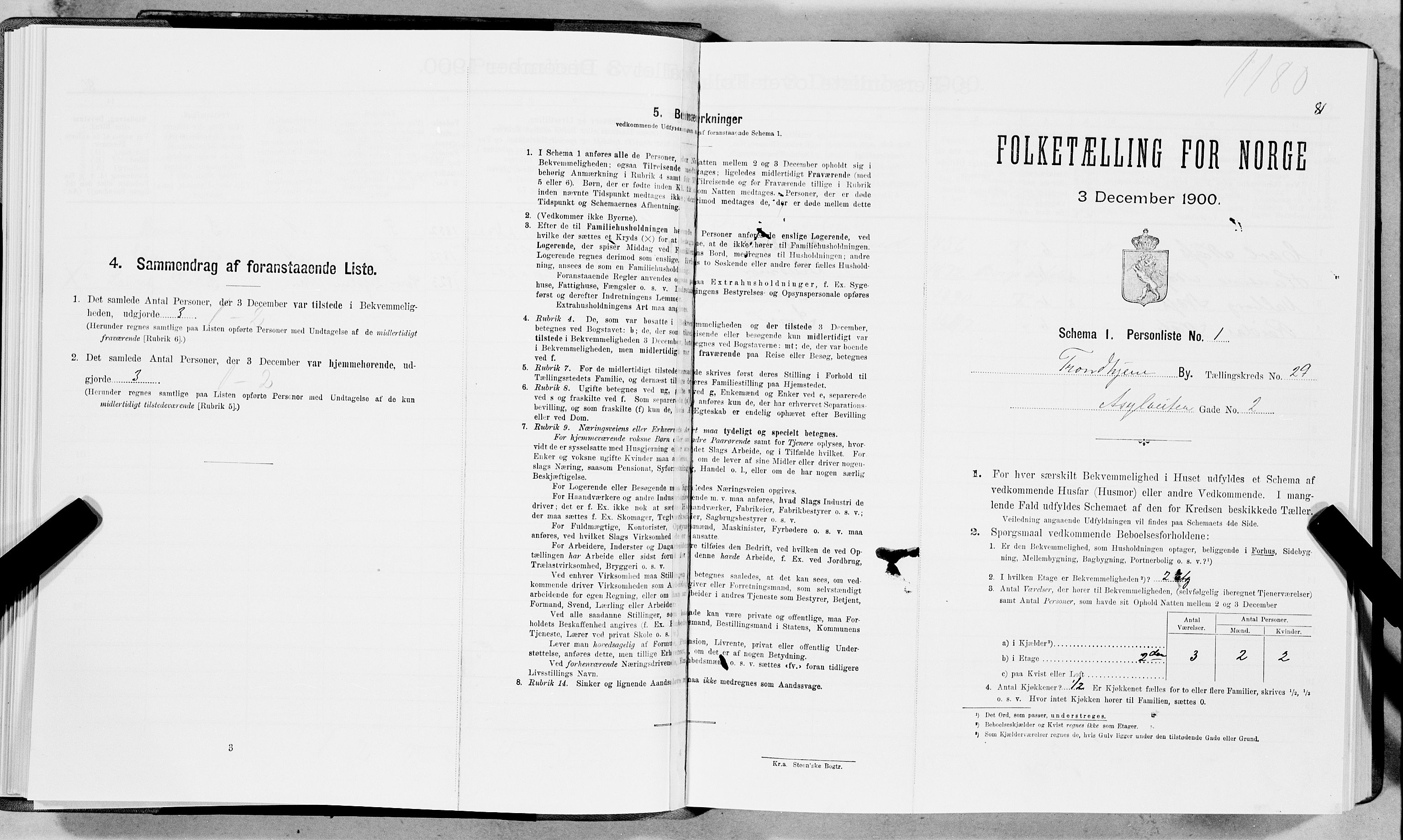 SAT, Folketelling 1900 for 1601 Trondheim kjøpstad, 1900, s. 4536