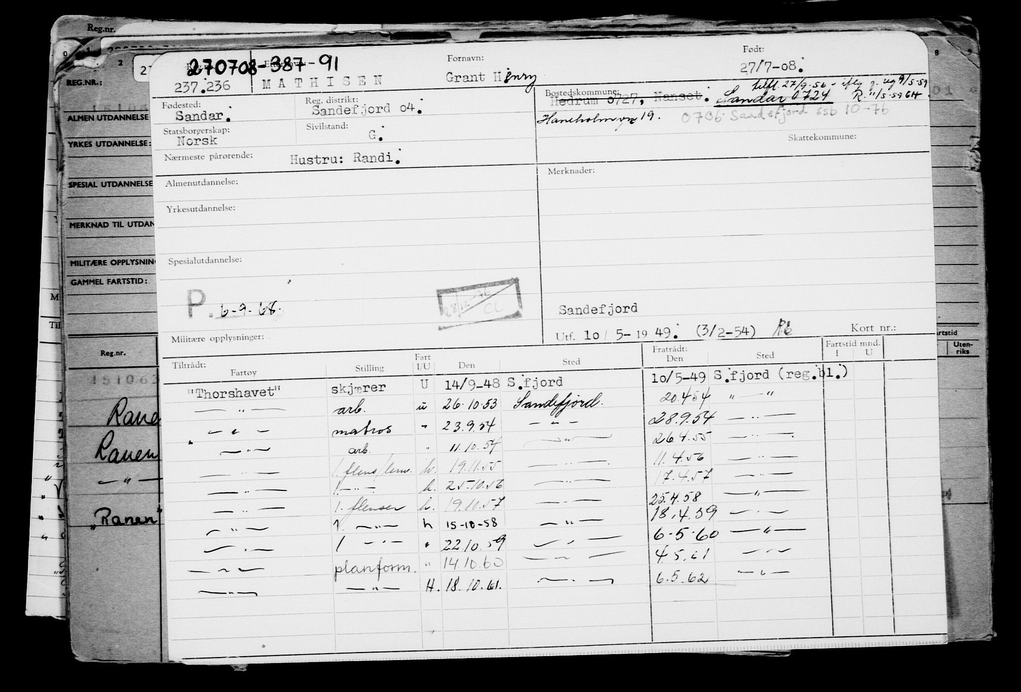 Direktoratet for sjømenn, AV/RA-S-3545/G/Gb/L0078: Hovedkort, 1908, s. 398