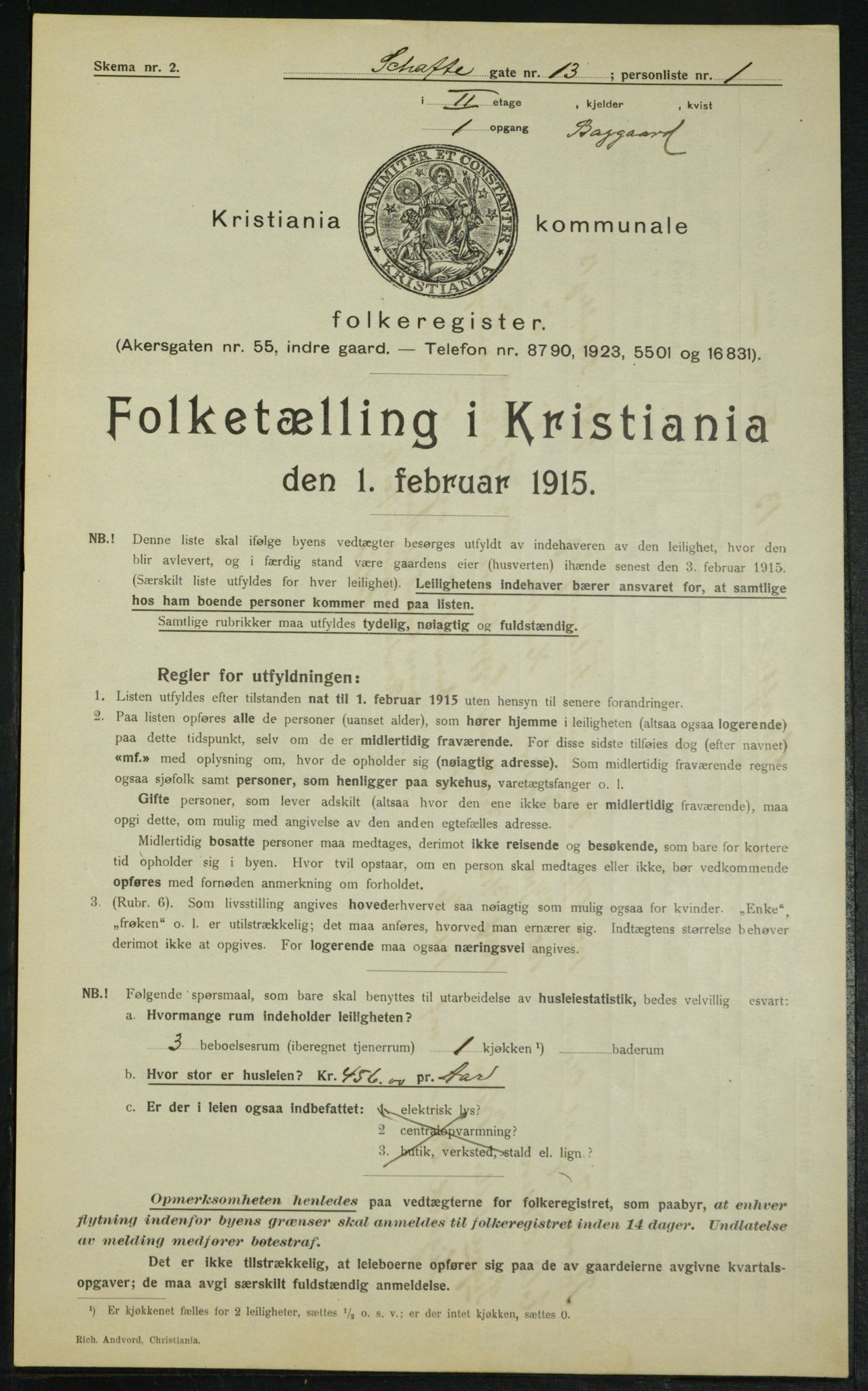 OBA, Kommunal folketelling 1.2.1915 for Kristiania, 1915, s. 89057