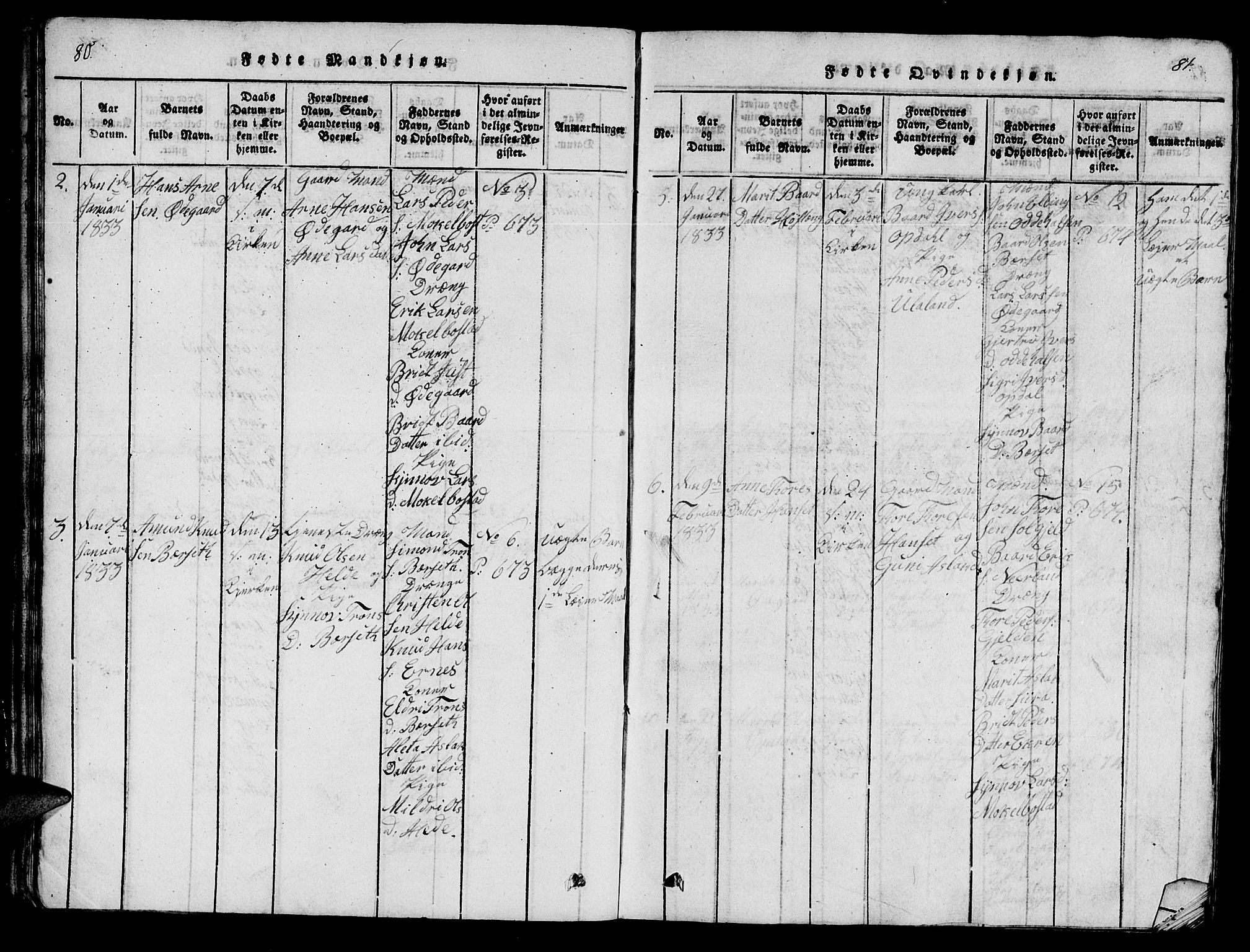 Ministerialprotokoller, klokkerbøker og fødselsregistre - Møre og Romsdal, AV/SAT-A-1454/554/L0644: Klokkerbok nr. 554C01, 1818-1851, s. 80-81