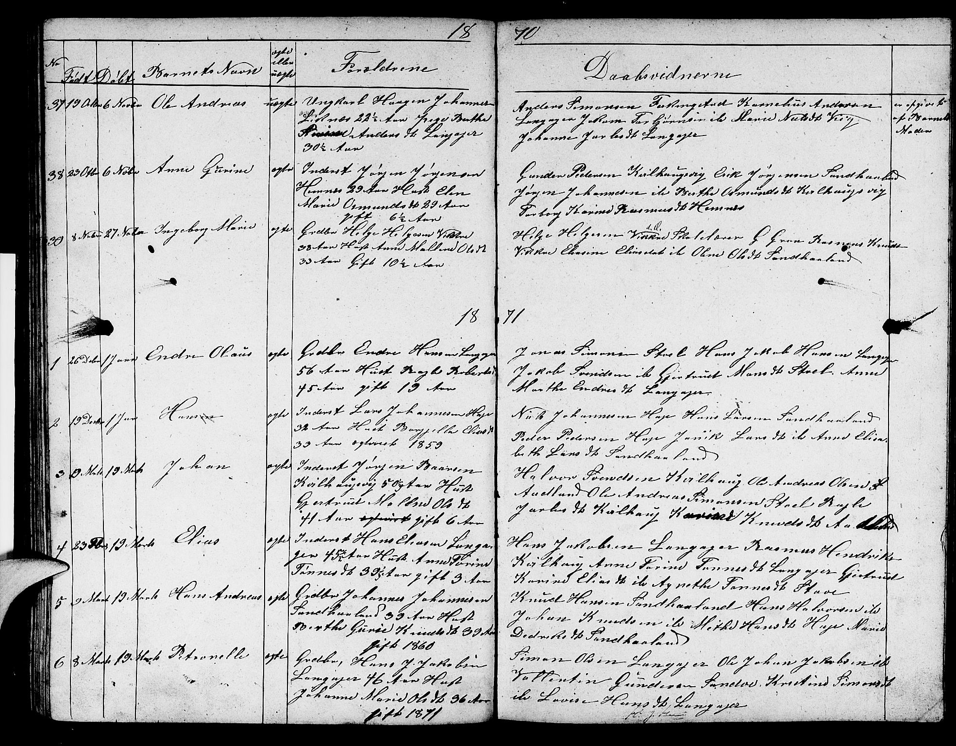 Skudenes sokneprestkontor, SAST/A -101849/H/Ha/Hab/L0002: Klokkerbok nr. B 2, 1848-1873