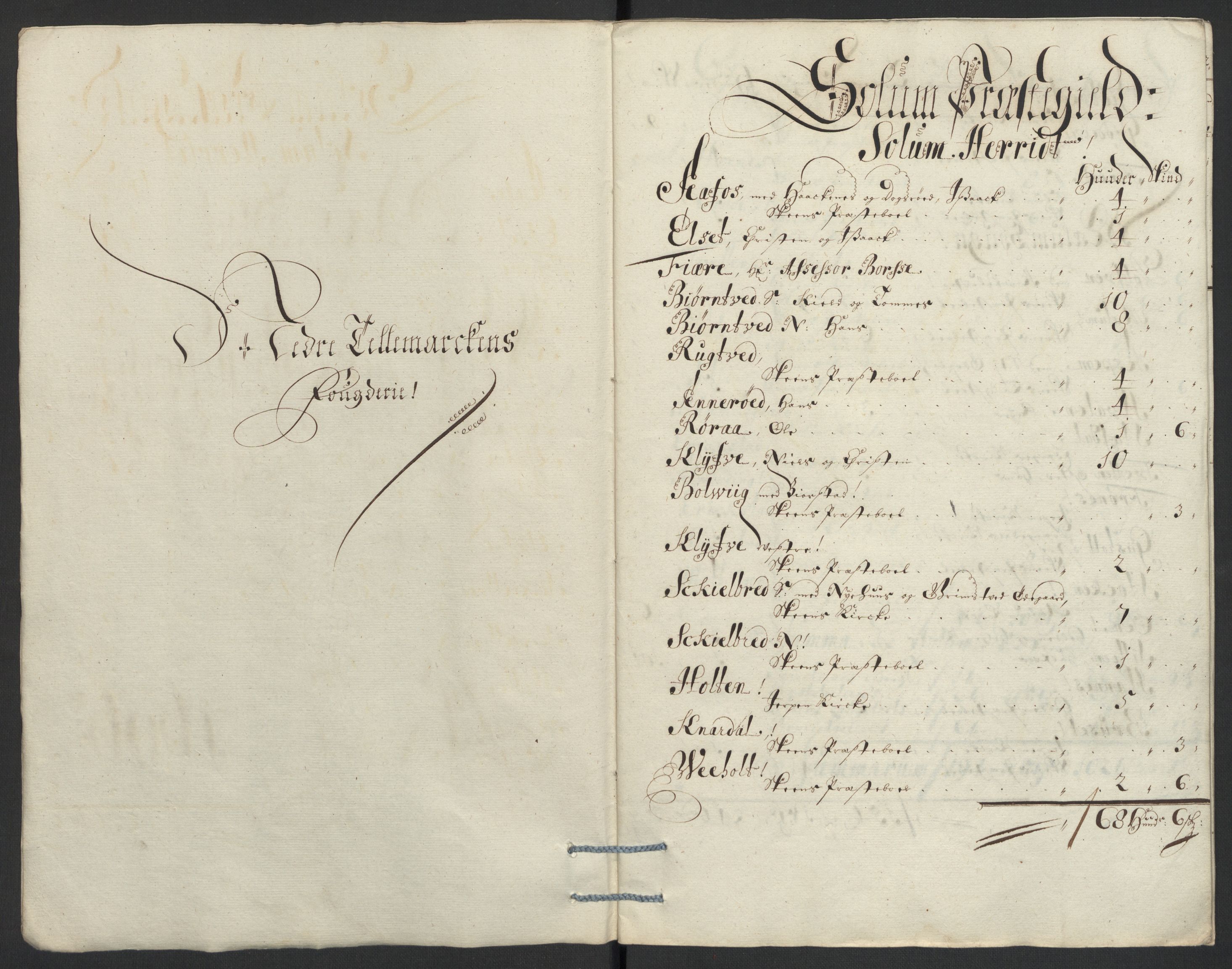 Rentekammeret inntil 1814, Reviderte regnskaper, Fogderegnskap, RA/EA-4092/R36/L2095: Fogderegnskap Øvre og Nedre Telemark og Bamble, 1696, s. 198