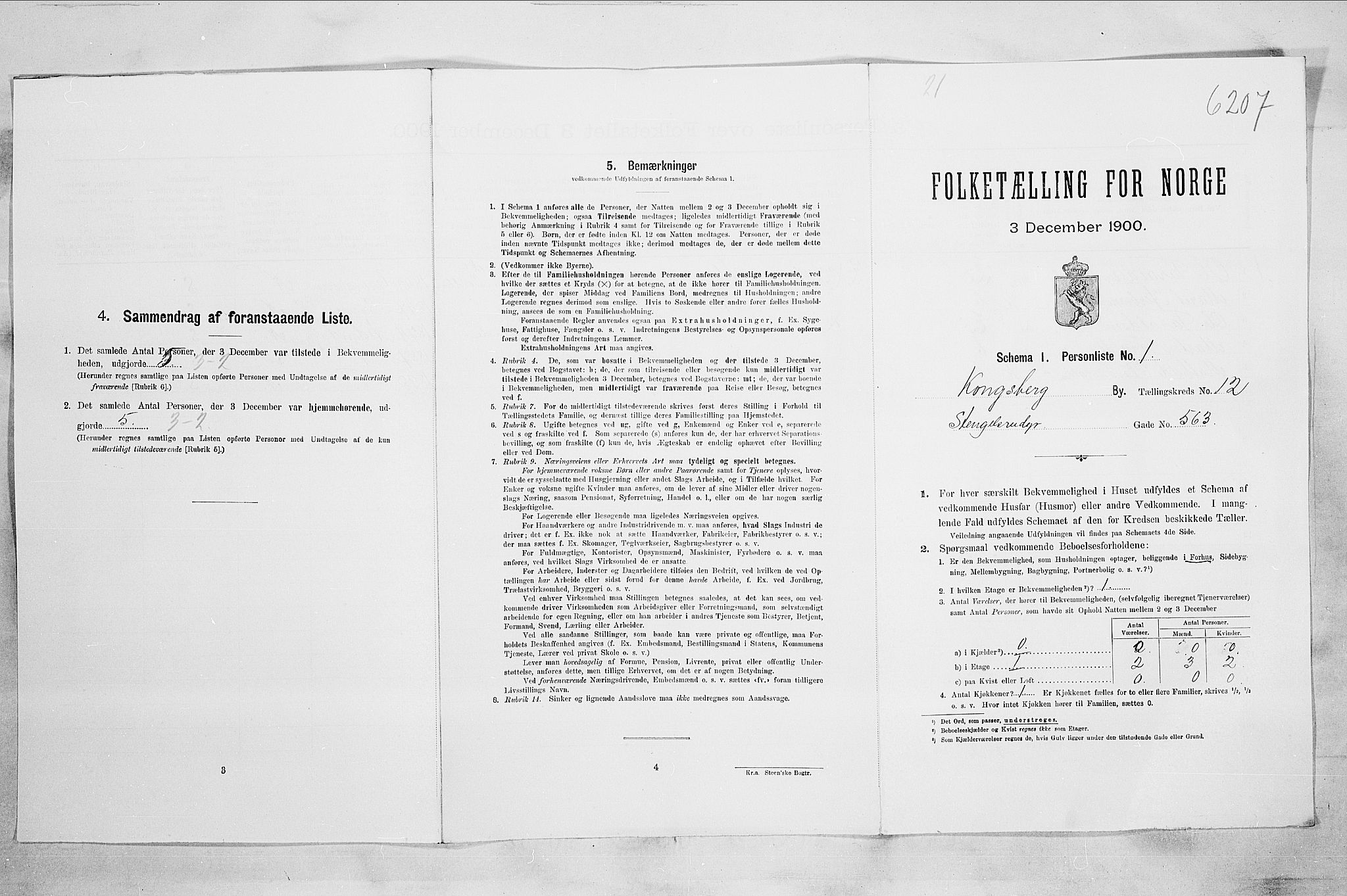 RA, Folketelling 1900 for 0604 Kongsberg kjøpstad, 1900, s. 2201