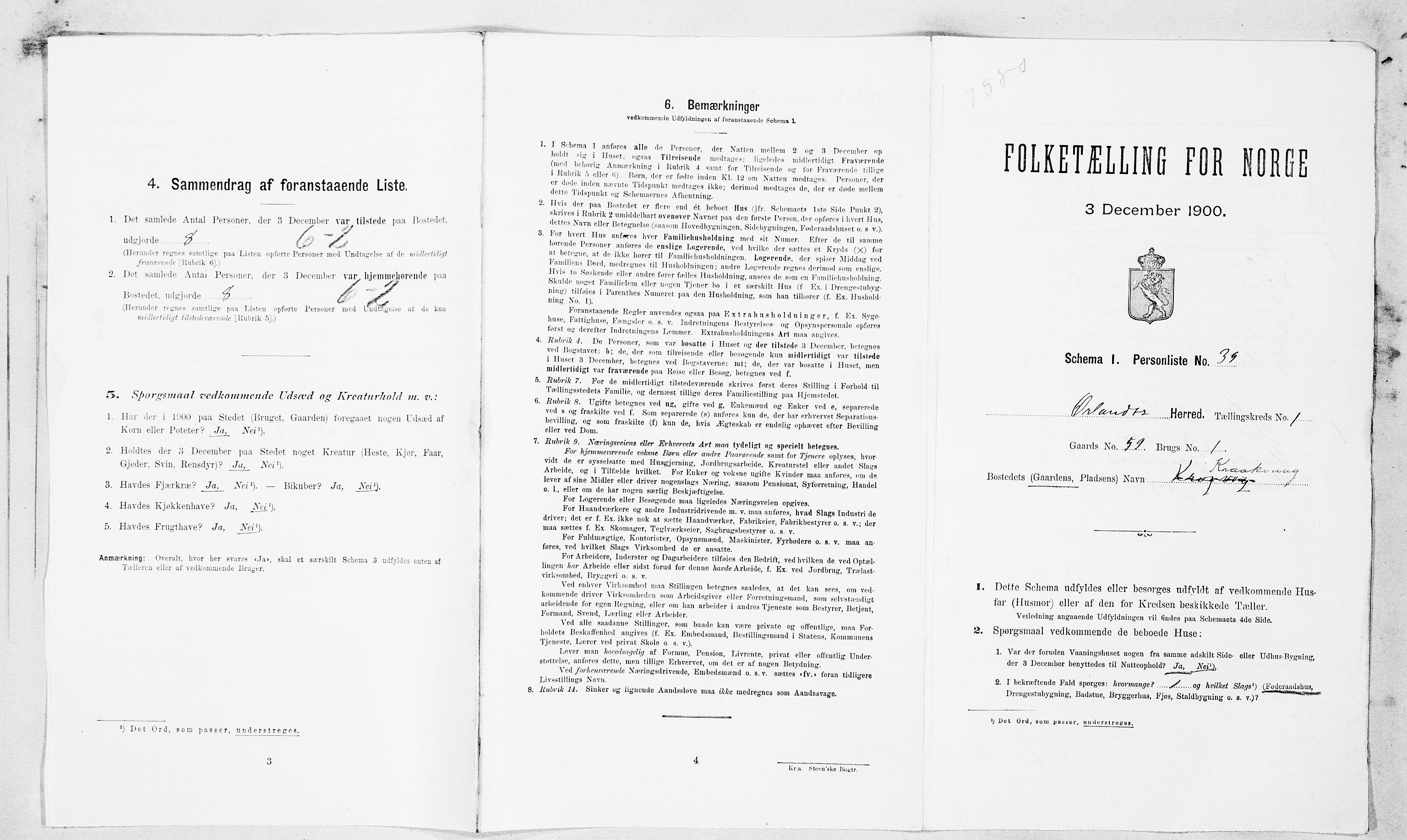 SAT, Folketelling 1900 for 1621 Ørland herred, 1900, s. 164