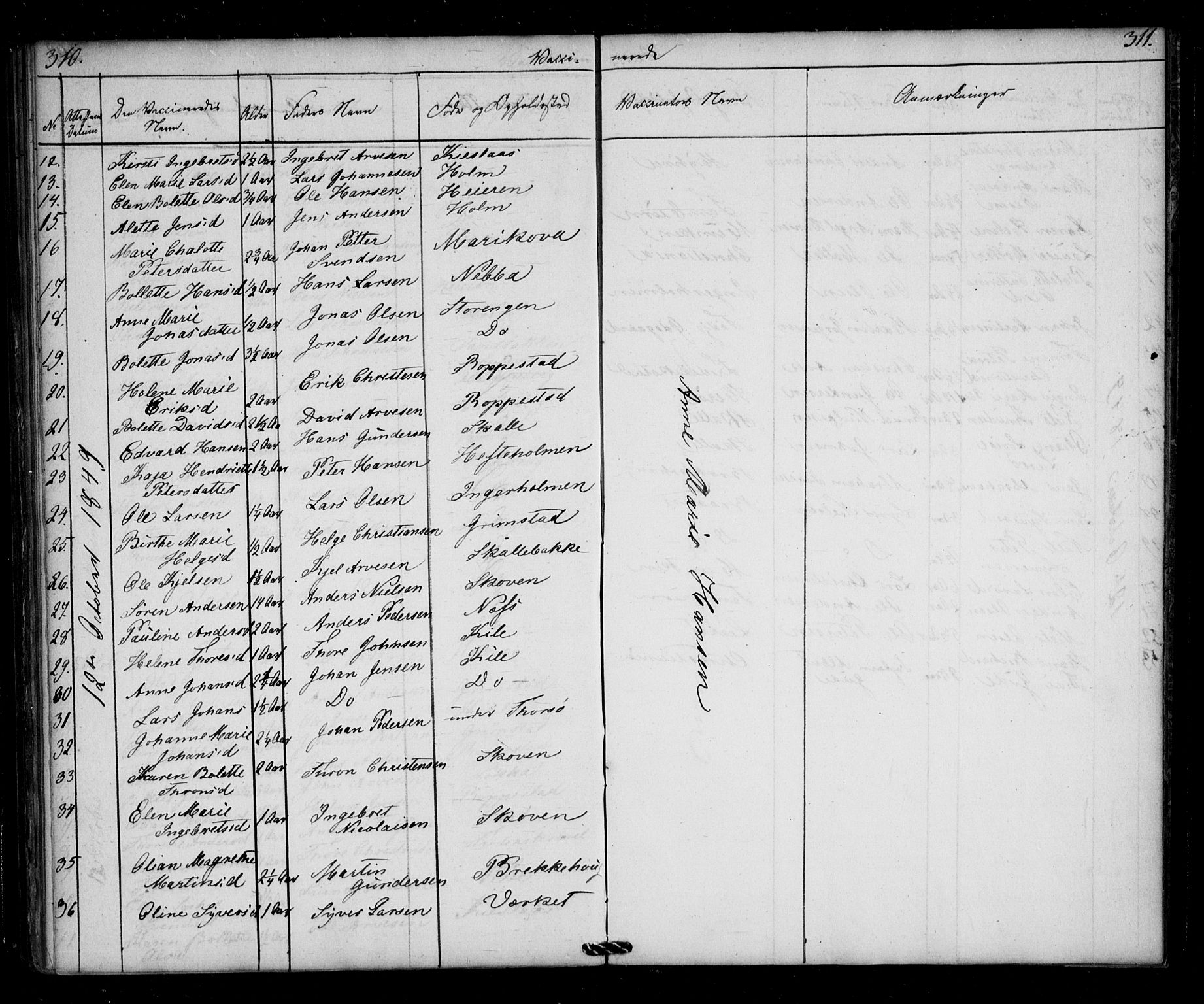 Borge prestekontor Kirkebøker, AV/SAO-A-10903/F/Fb/L0001: Ministerialbok nr. II 1, 1836-1852, s. 310-311