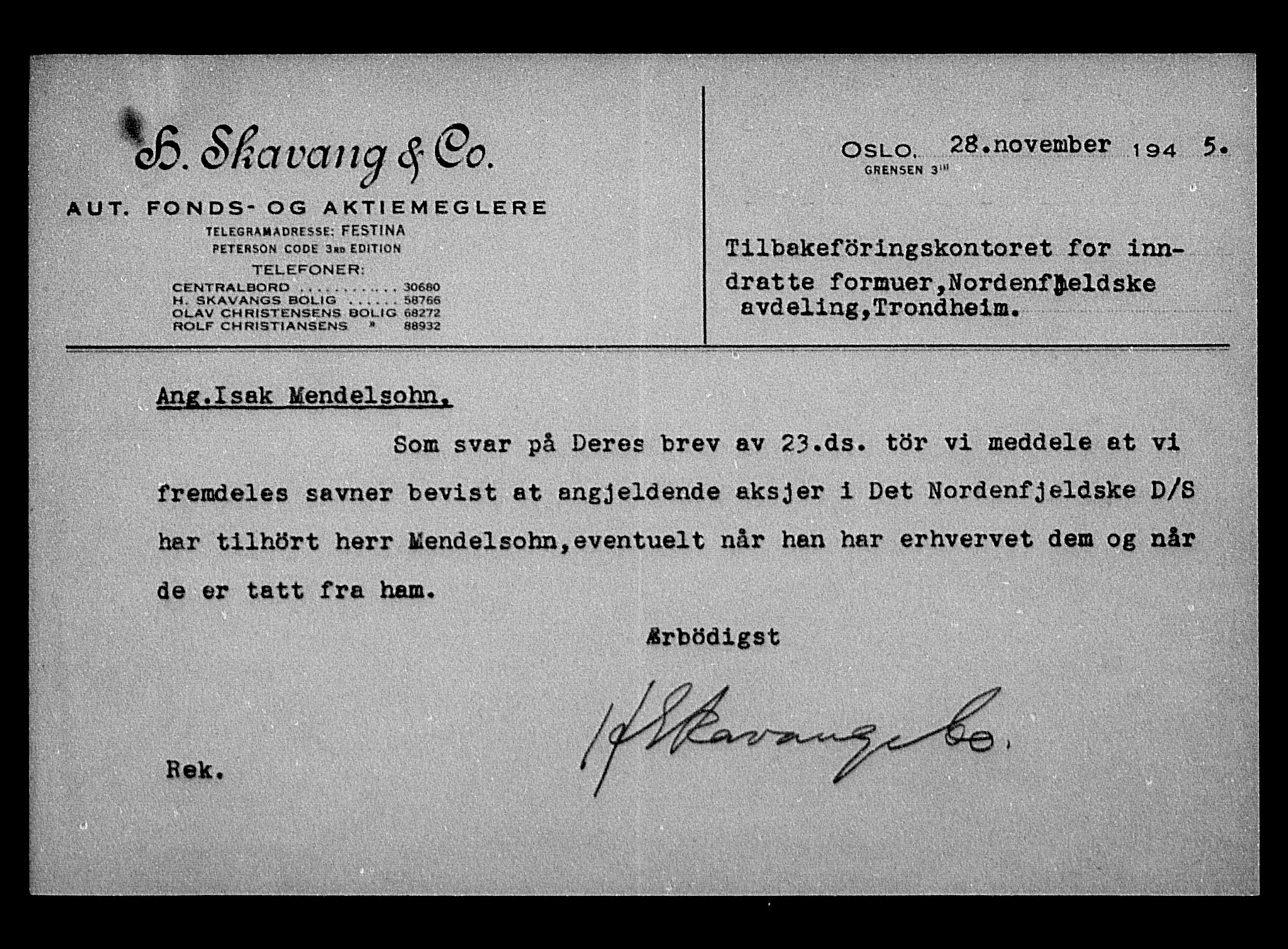 Justisdepartementet, Tilbakeføringskontoret for inndratte formuer, AV/RA-S-1564/H/Hc/Hca/L0909: --, 1945-1947, s. 100