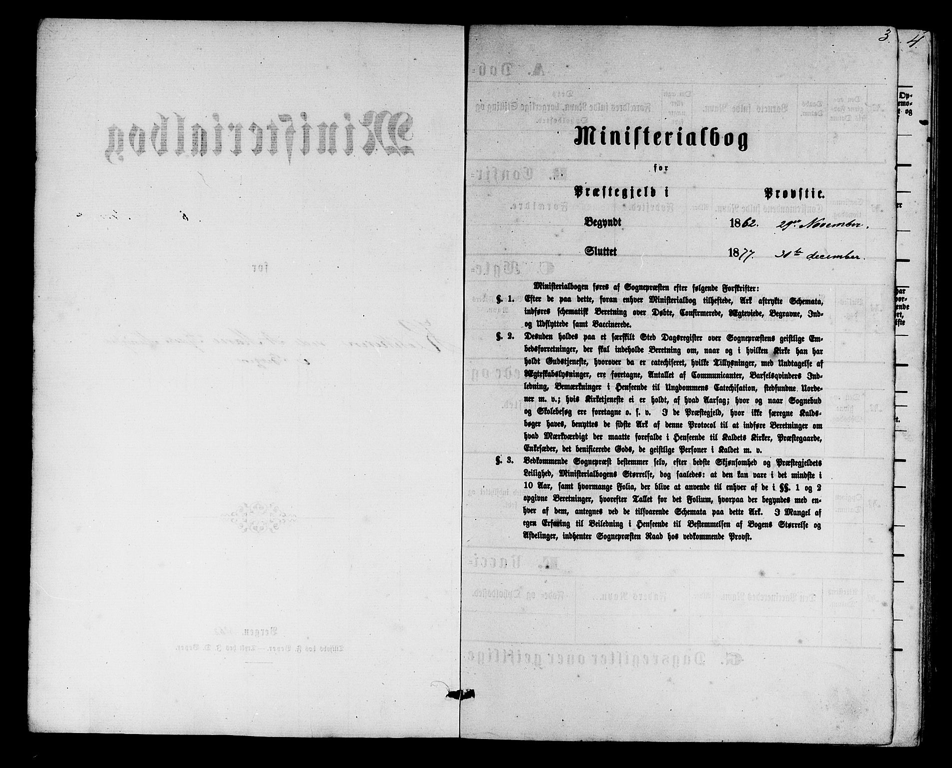 Mariakirken Sokneprestembete, SAB/A-76901/H/Hab/L0003: Klokkerbok nr. A 3, 1862-1877, s. 3