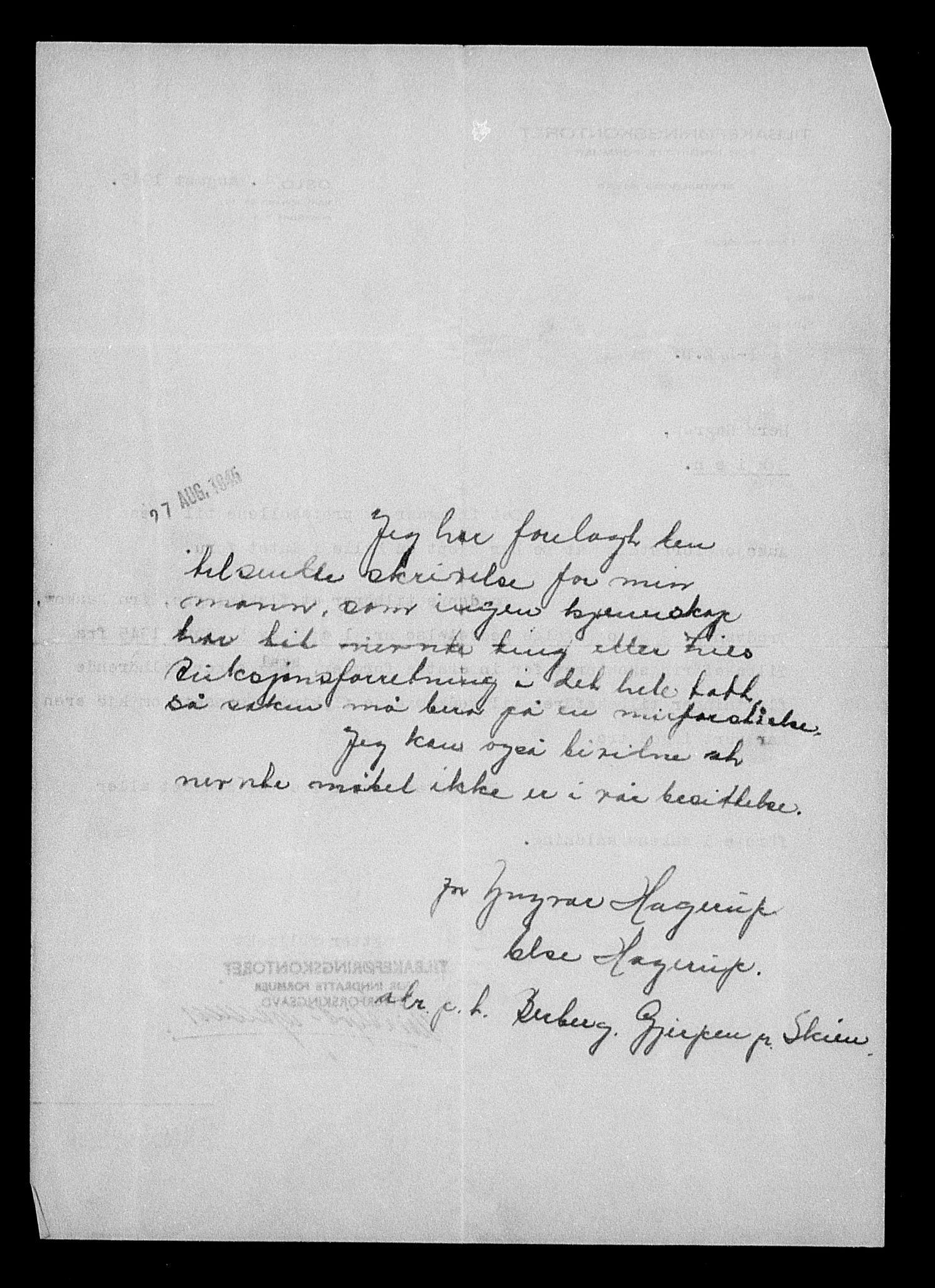 Justisdepartementet, Tilbakeføringskontoret for inndratte formuer, AV/RA-S-1564/H/Hc/Hcc/L0972: --, 1945-1947, s. 9