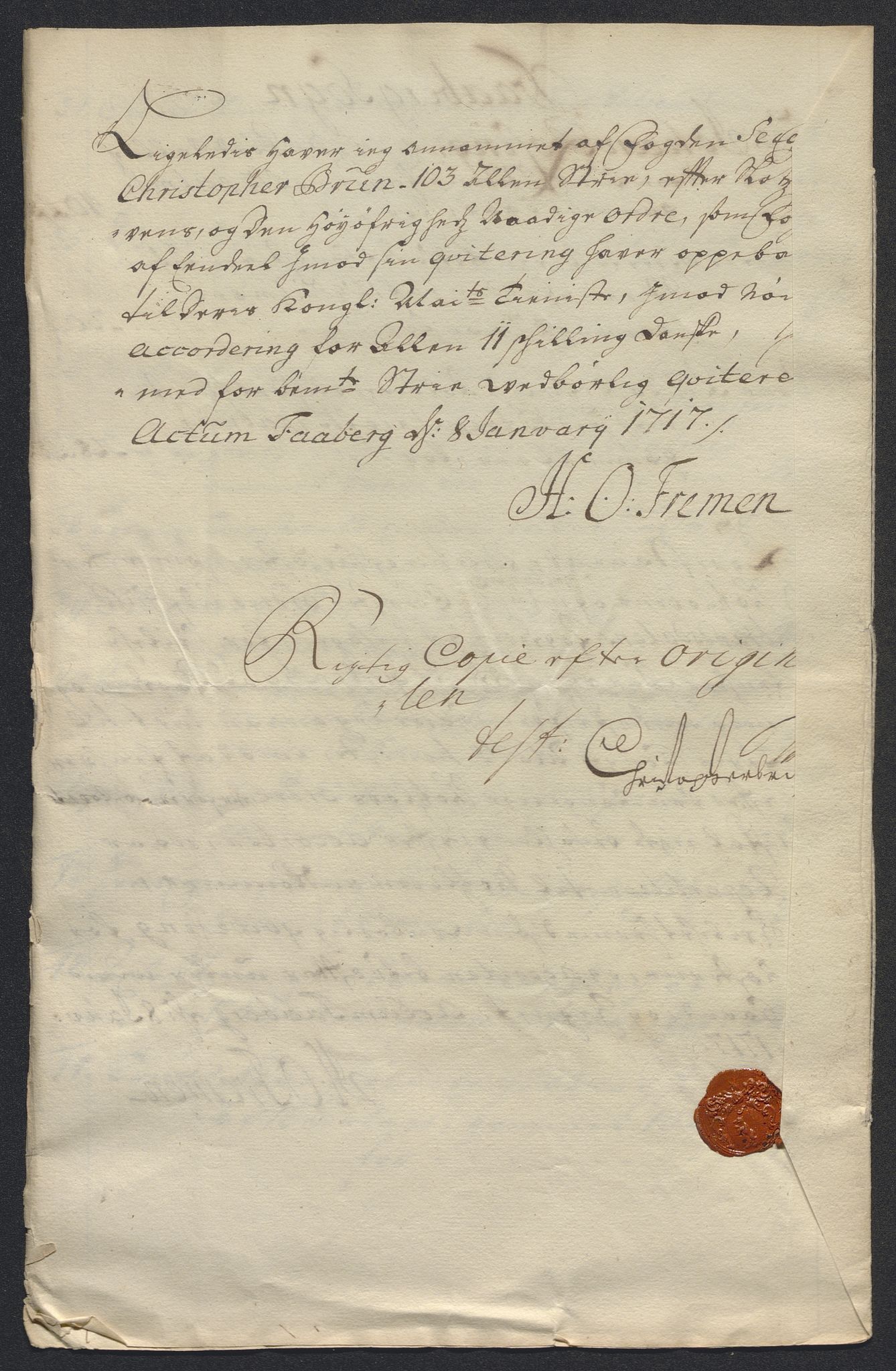Kristiania stiftamt, AV/SAO-A-10386/E/Ed/Ede/L0006: Fogder, 1717, s. 115