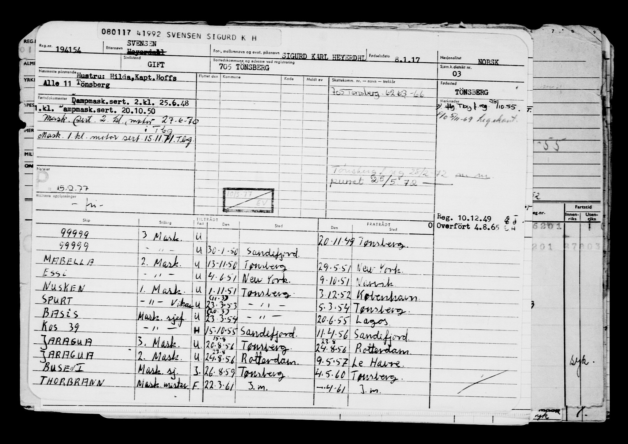 Direktoratet for sjømenn, AV/RA-S-3545/G/Gb/L0145: Hovedkort, 1917, s. 128