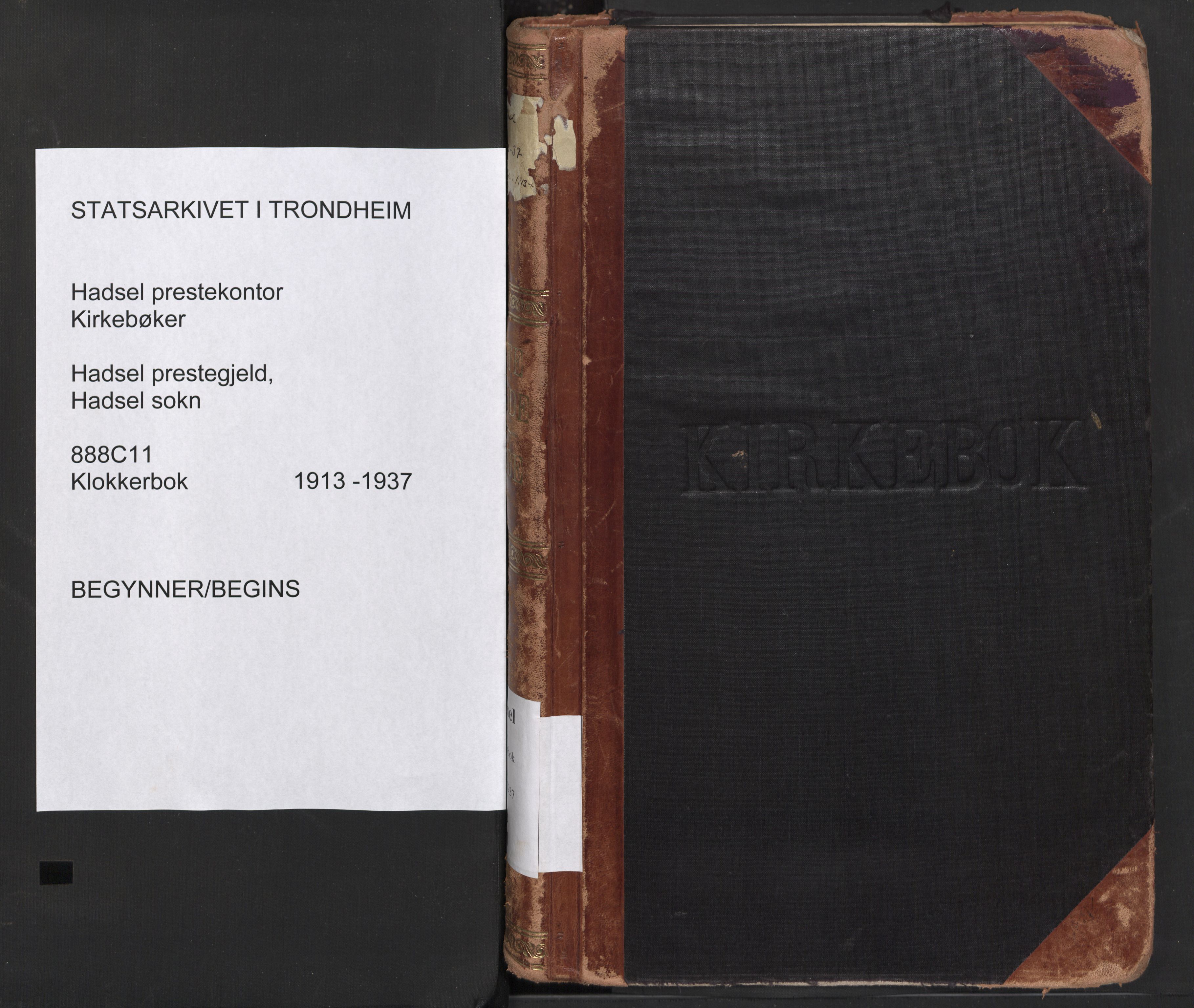 Ministerialprotokoller, klokkerbøker og fødselsregistre - Nordland, AV/SAT-A-1459/888/L1269: Klokkerbok nr. 888C11, 1913-1937