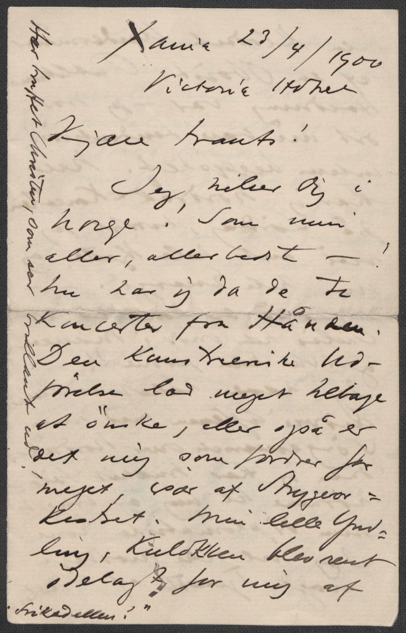 Beyer, Frants, AV/RA-PA-0132/F/L0001: Brev fra Edvard Grieg til Frantz Beyer og "En del optegnelser som kan tjene til kommentar til brevene" av Marie Beyer, 1872-1907, s. 592