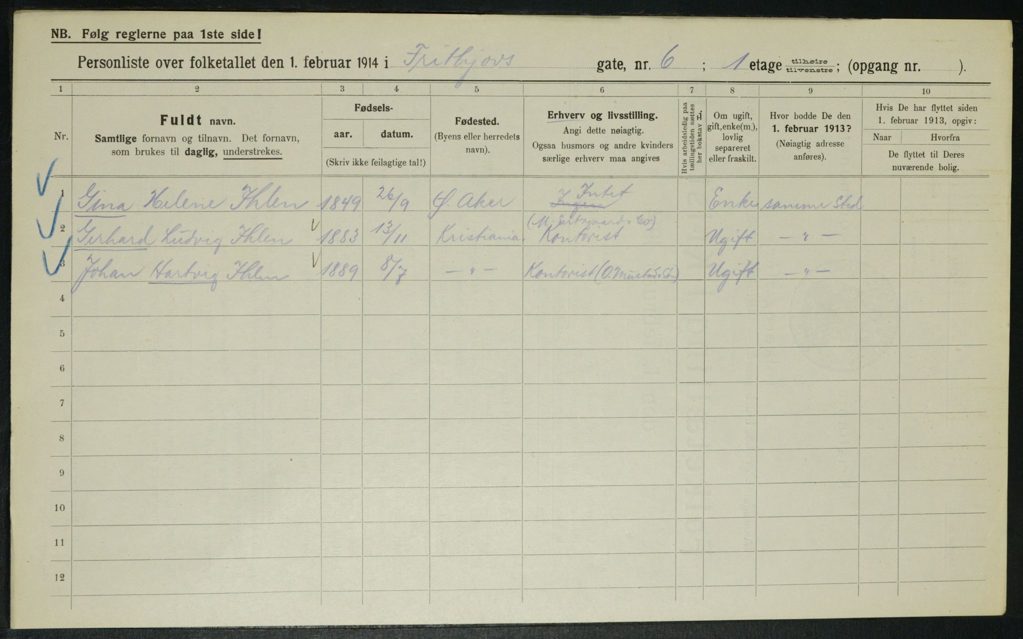 OBA, Kommunal folketelling 1.2.1914 for Kristiania, 1914, s. 27028