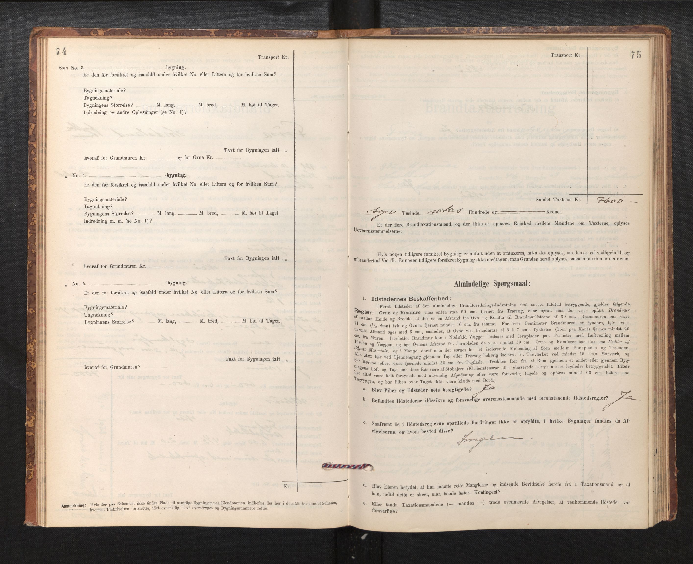 Lensmannen i Fusa, SAB/A-32401/1/0012/L0003: Branntakstprotokoll, skjematakst, 1895-1950, s. 74-75