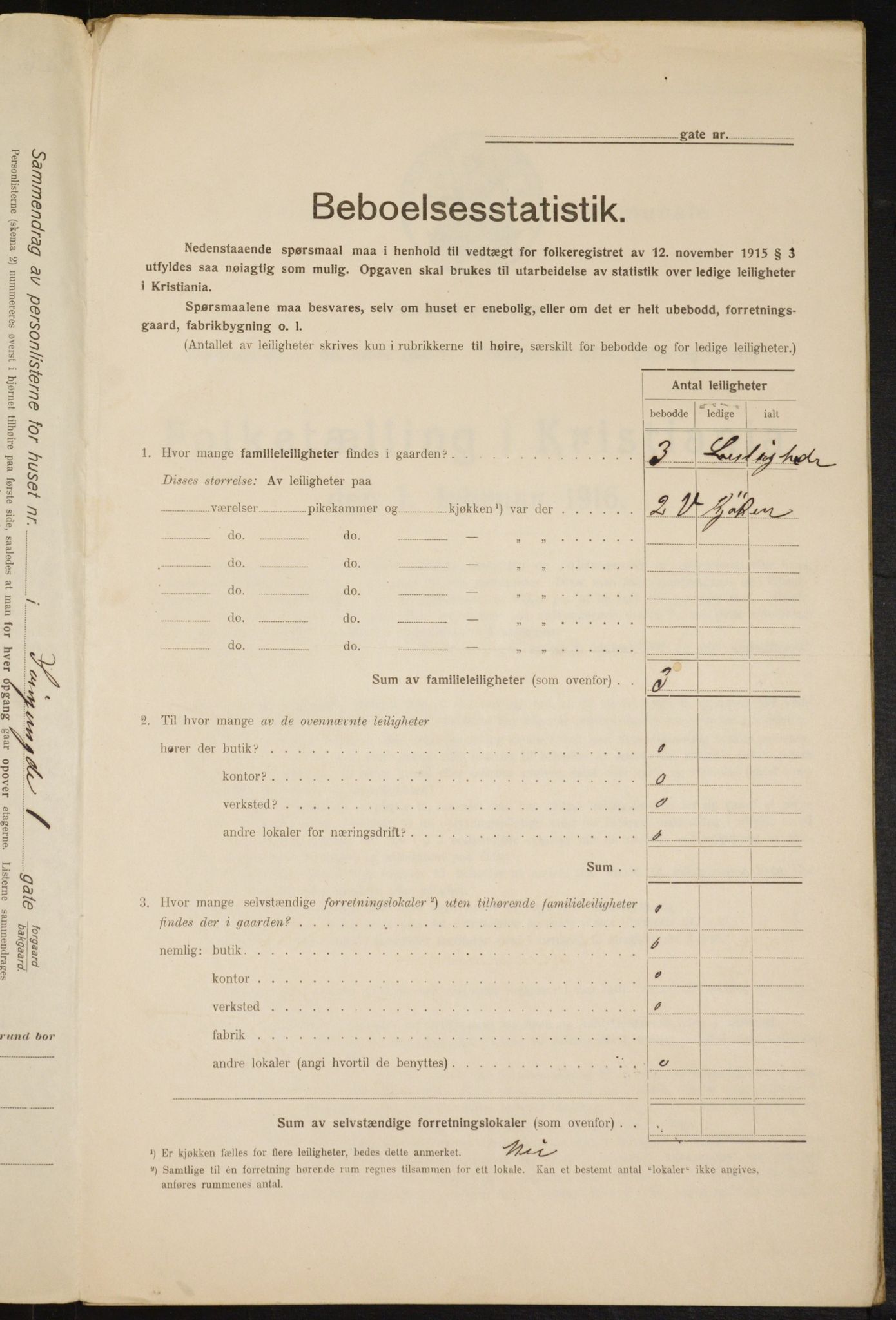 OBA, Kommunal folketelling 1.2.1916 for Kristiania, 1916, s. 109065